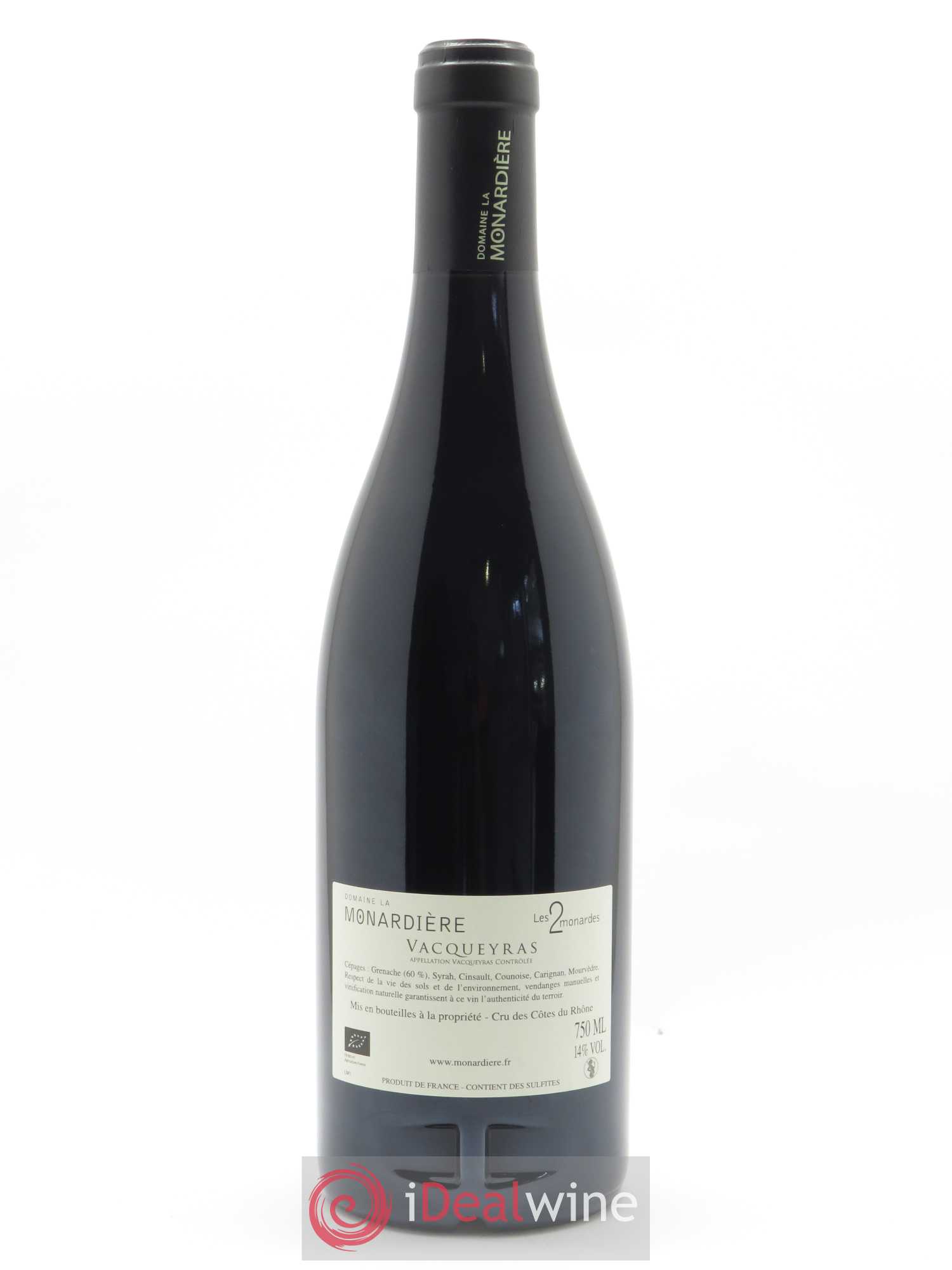 Vacqueyras Les 2 Monardes La Monardière (Domaine) 2019 - Lot de 1 bouteille - 1