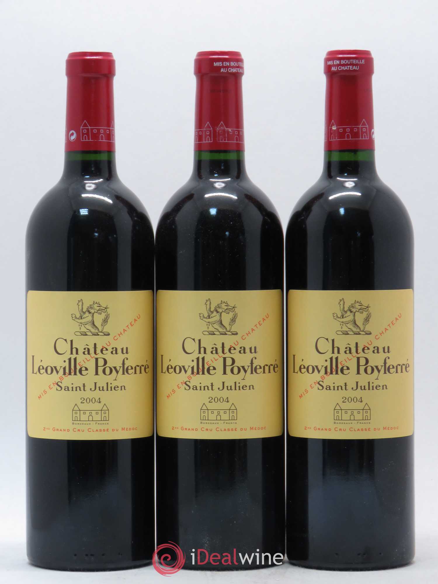 Château Léoville Poyferré 2ème Grand Cru Classé 2004 - Lot de 3 bouteilles - 0