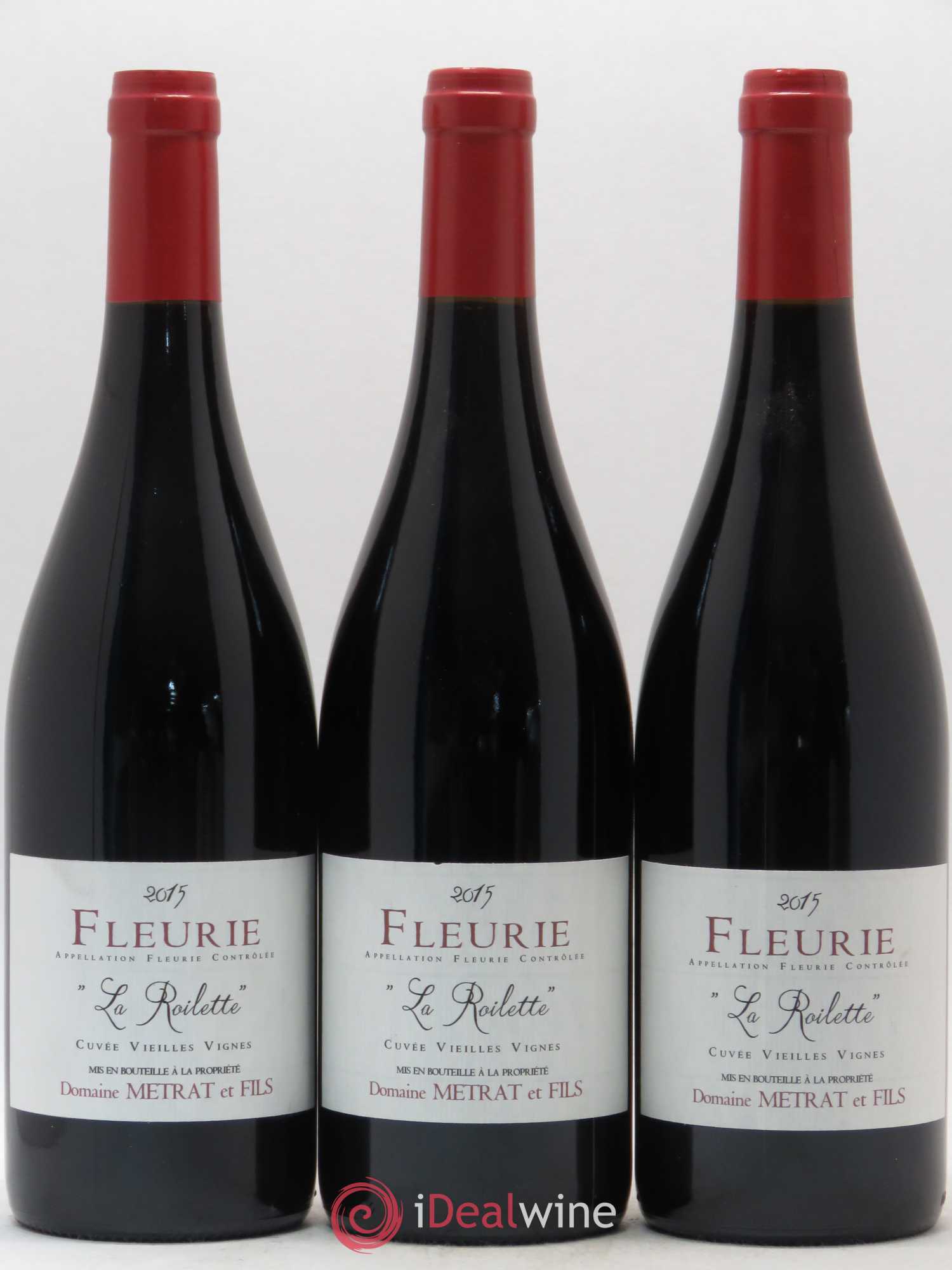 Fleurie La Roilette Vieilles Vignes Domaine Metrat & Fils 2015 - Posten von 3 Flaschen - 0