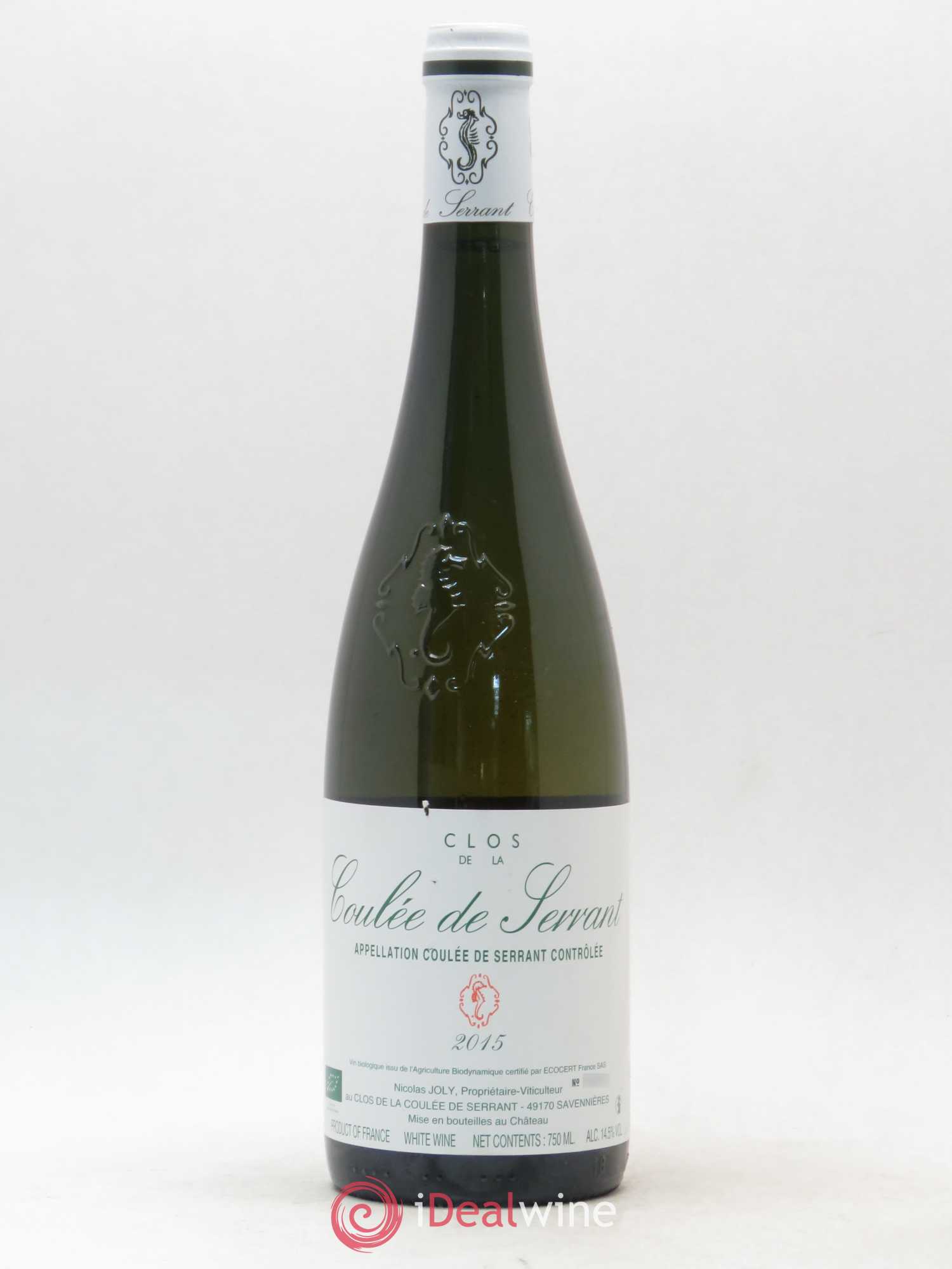 Savennières Clos de la Coulée de Serrant Vignobles de la Coulée de Serrant - Nicolas Joly 2015 - Lot de 1 bouteille - 0