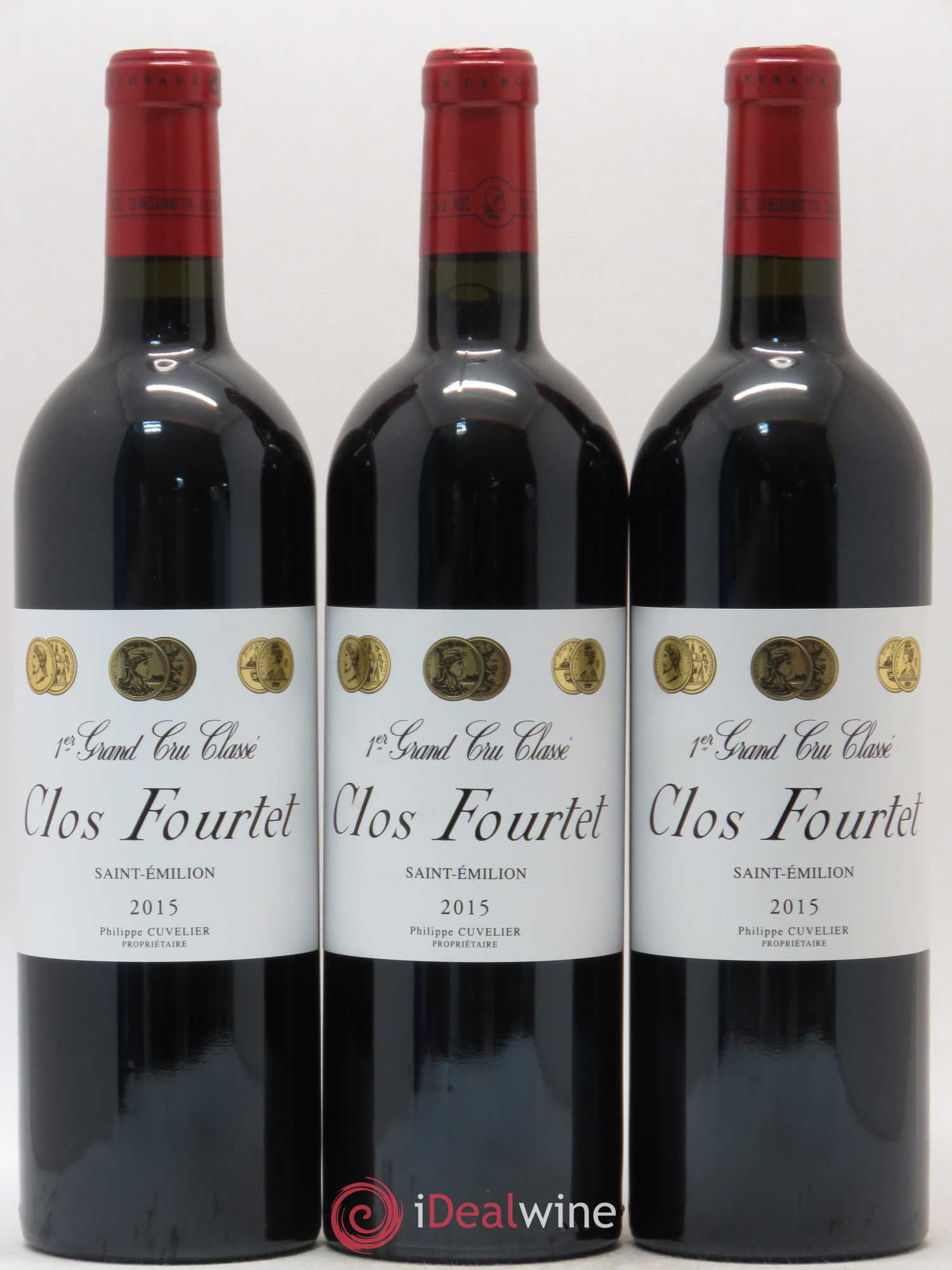 Clos Fourtet 1er Grand Cru Classé B 2015 - Lot de 3 bouteilles - 0