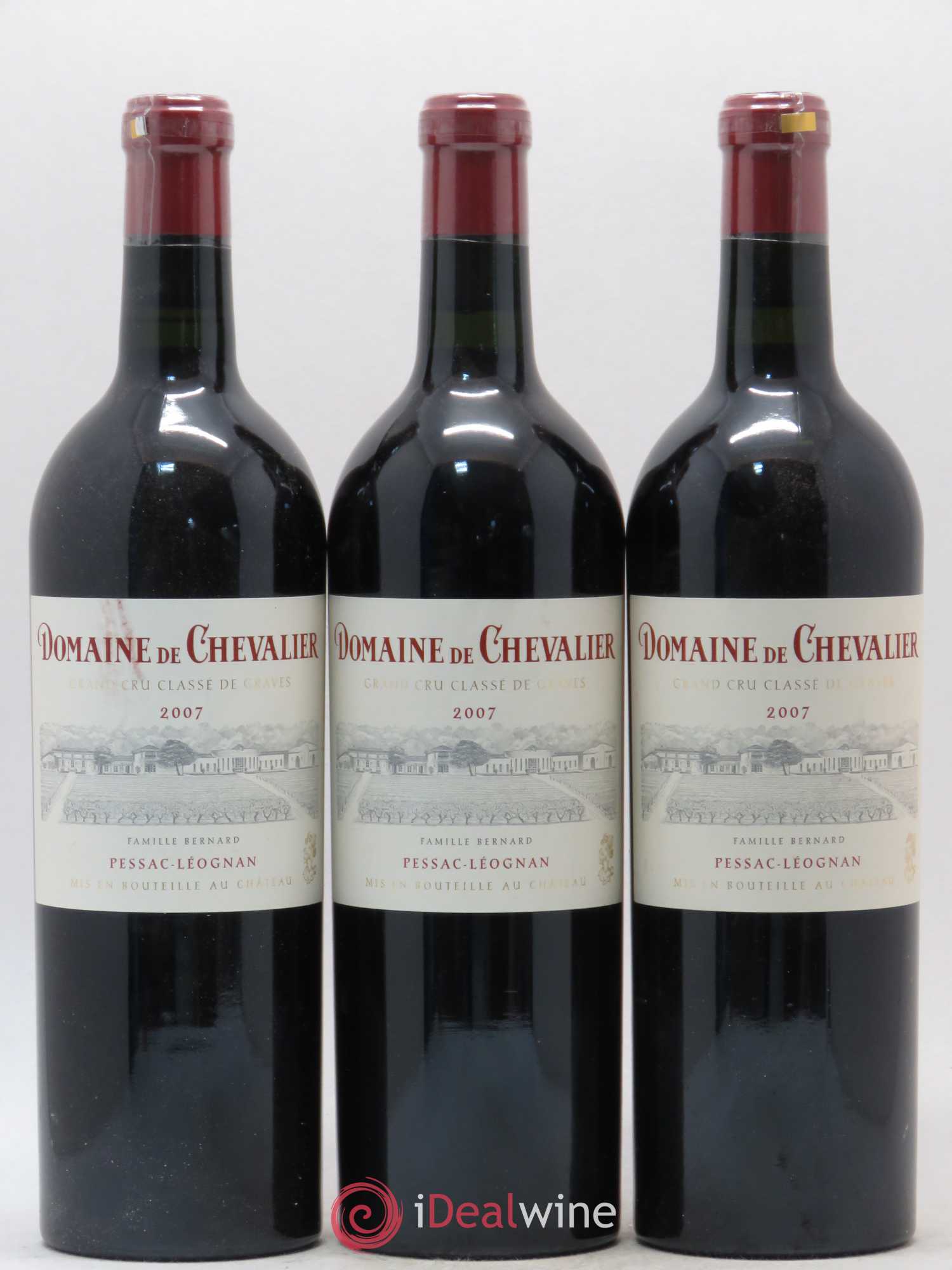 Domaine de Chevalier Cru Classé de Graves 2007 - Lot de 3 bouteilles - 0