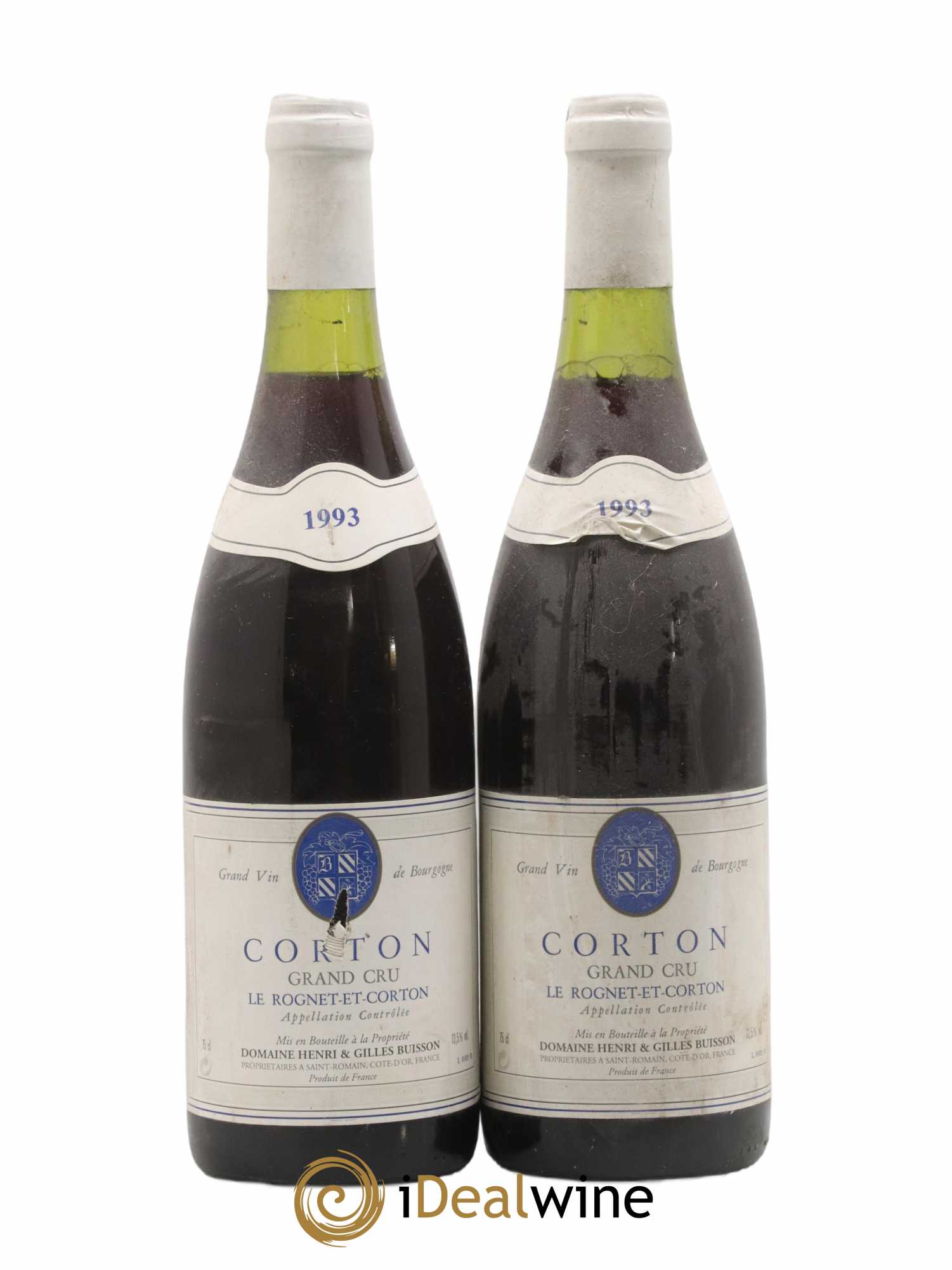 Corton Grand Cru Le Rognet-et-Corton Henri et Gilles Buisson (Domaine) 1993 - Lot de 2 bouteilles - 0
