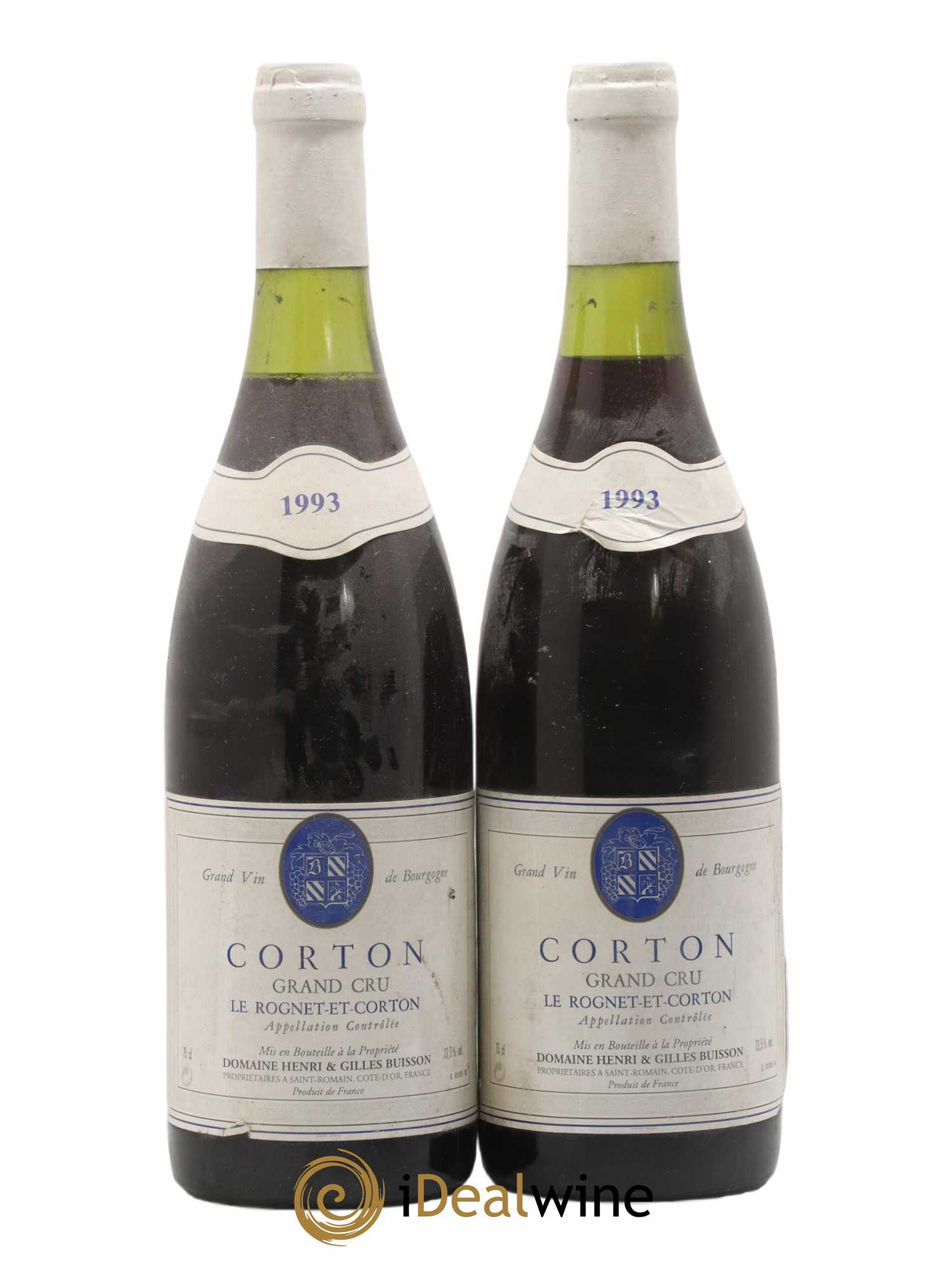 Corton Grand Cru Le Rognet-et-Corton Henri et Gilles Buisson (Domaine) 1993 - Lot de 2 bouteilles - 0