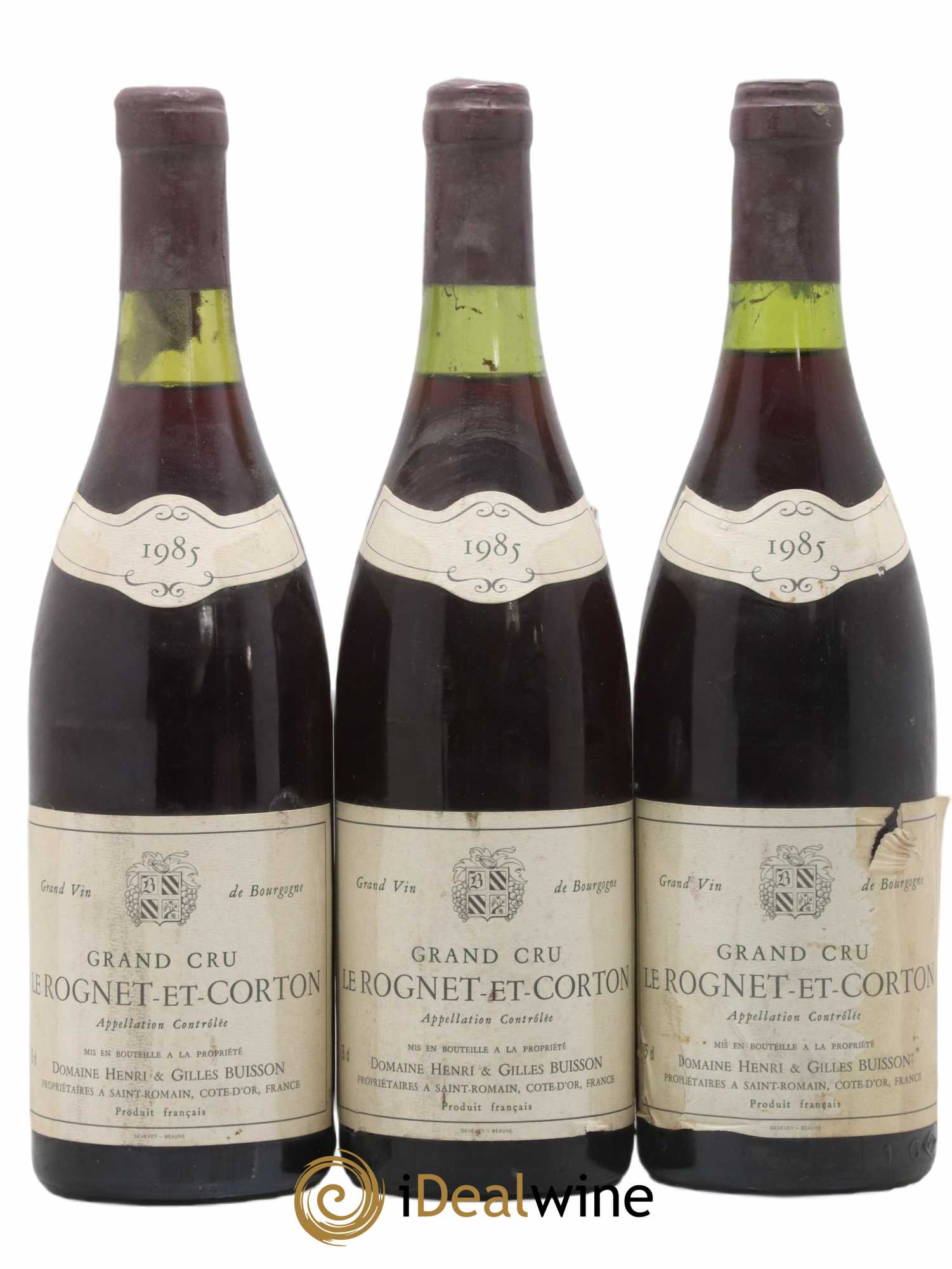Corton Grand Cru Le Rognet-et-Corton Henri et Gilles Buisson (Domaine) 1985 - Lot de 3 bouteilles - 0