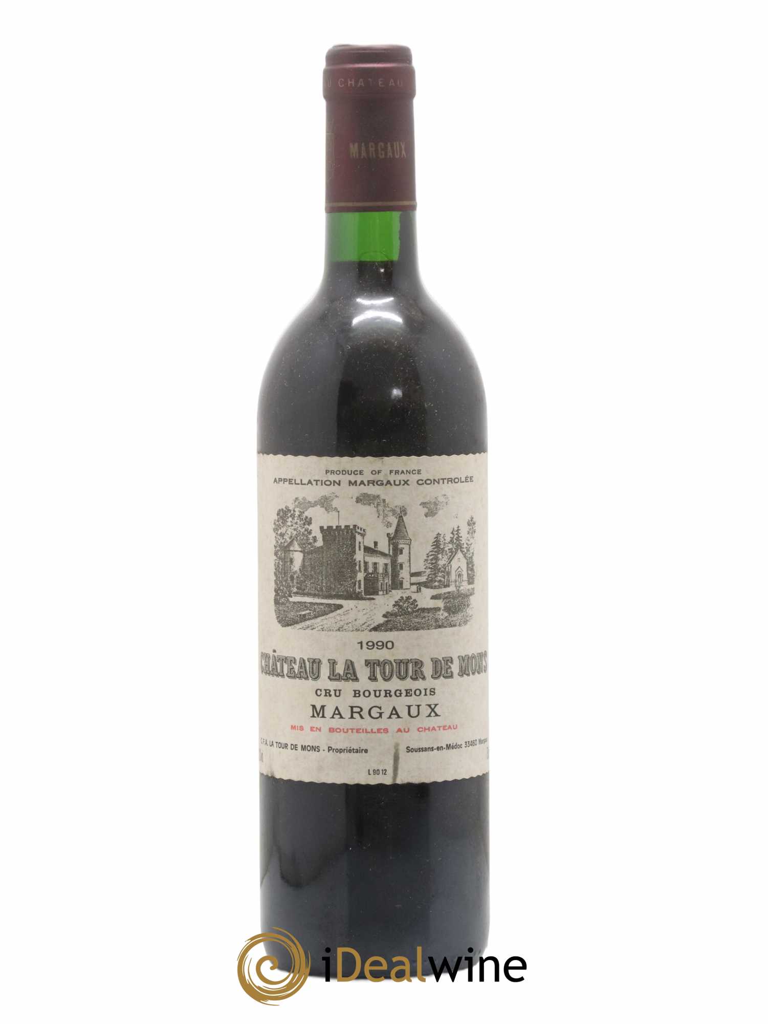 Château la Tour de Mons Cru Bourgeois 1990 - Lot de 1 bouteille - 0