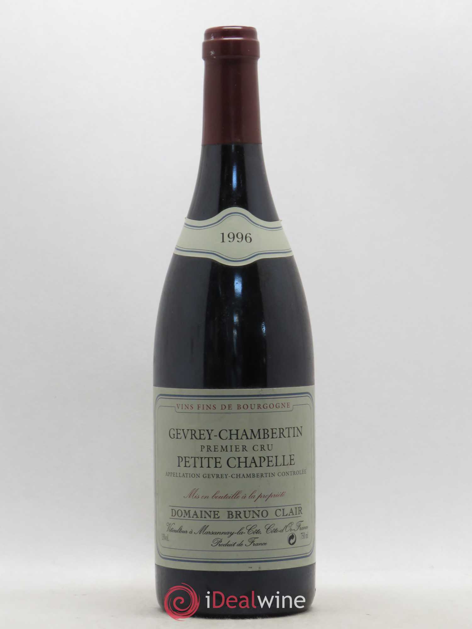 Gevrey-Chambertin 1er Cru Petite Chapelle Bruno Clair (Domaine) 1996 - Lot de 1 bouteille - 0