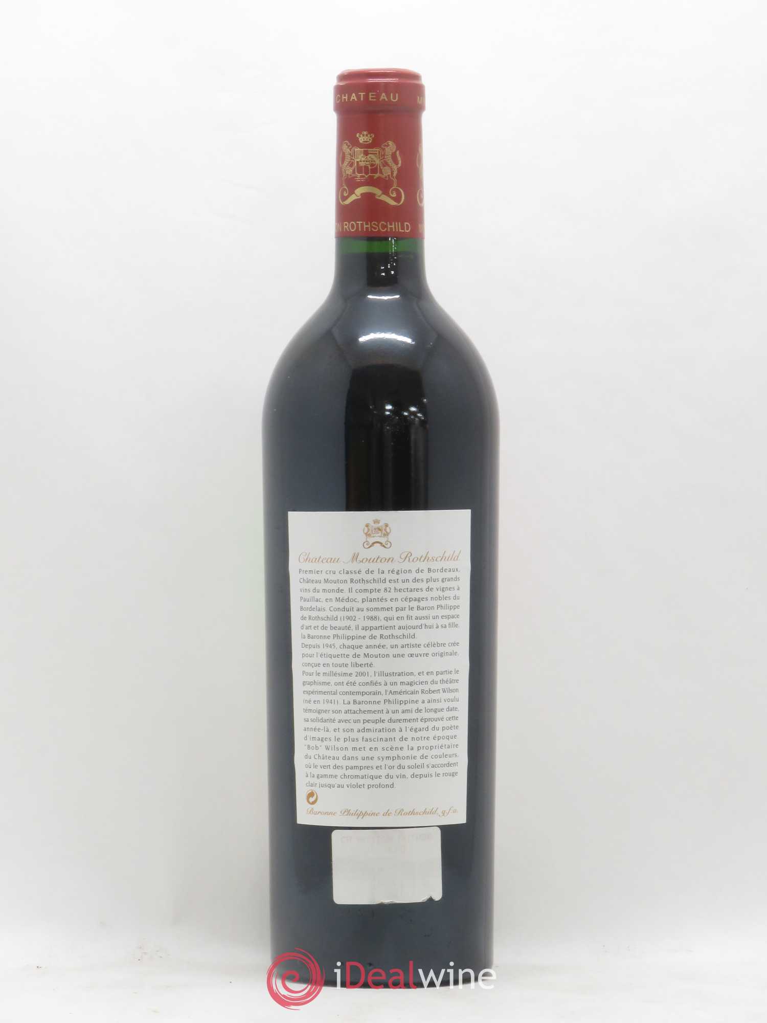 Château Mouton Rothschild 1er Grand Cru Classé 2001 - Lot de 1 bouteille - 1