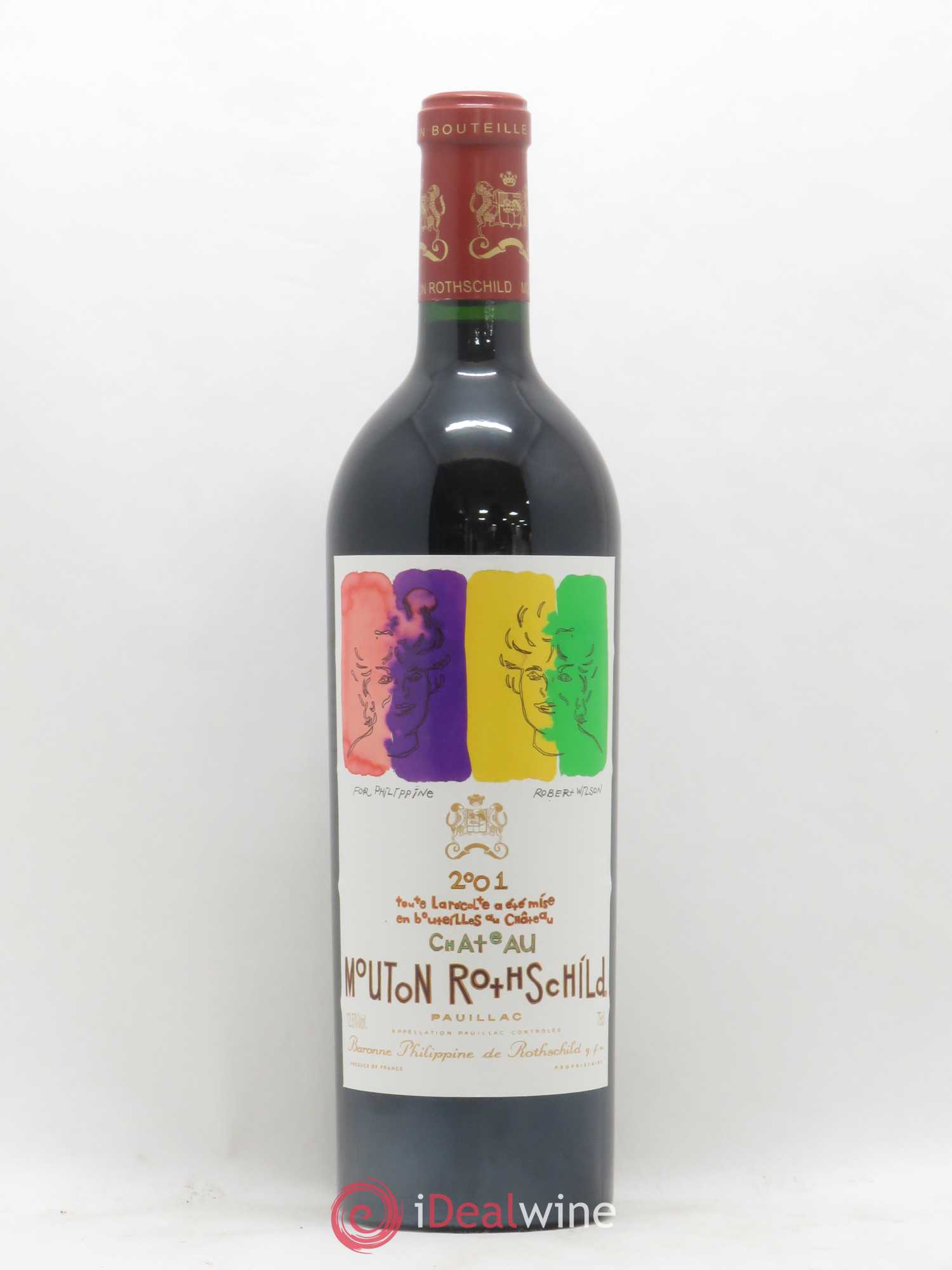 Château Mouton Rothschild 1er Grand Cru Classé 2001 - Lot de 1 bouteille - 0