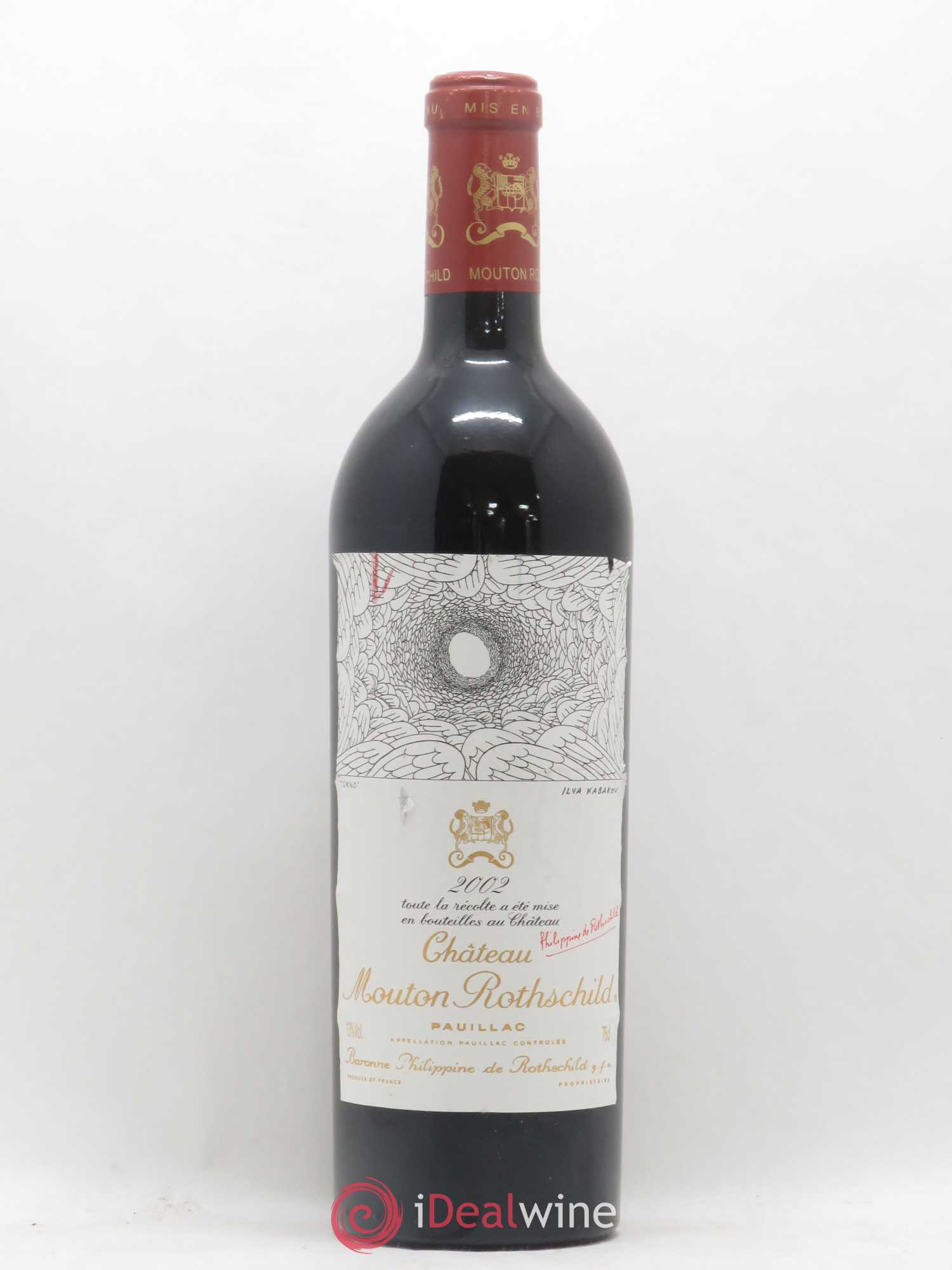 Château Mouton Rothschild 1er Grand Cru Classé 2002 - Lot de 1 bouteille - 0