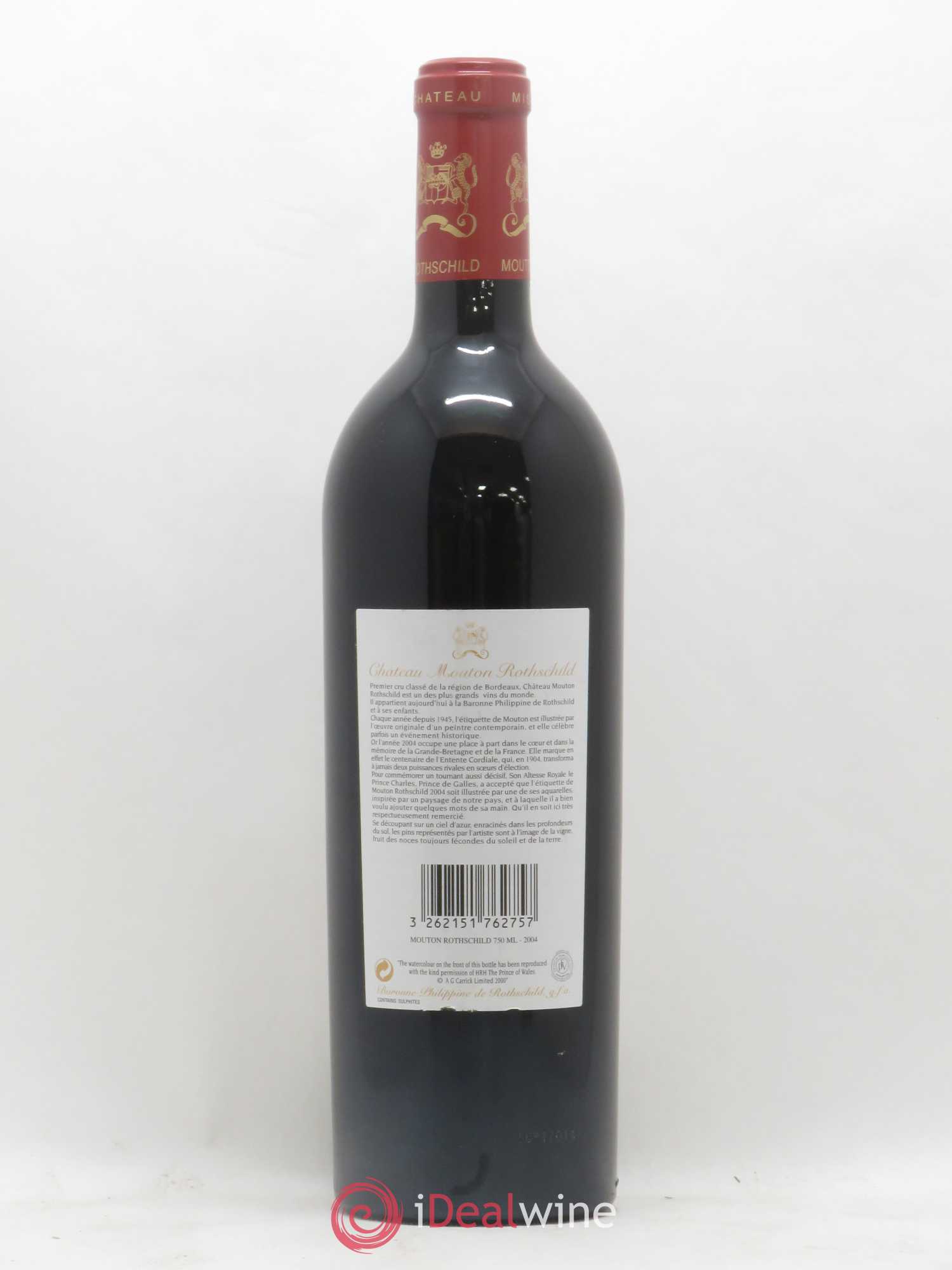 Château Mouton Rothschild 1er Grand Cru Classé 2004 - Lot de 1 bouteille - 1