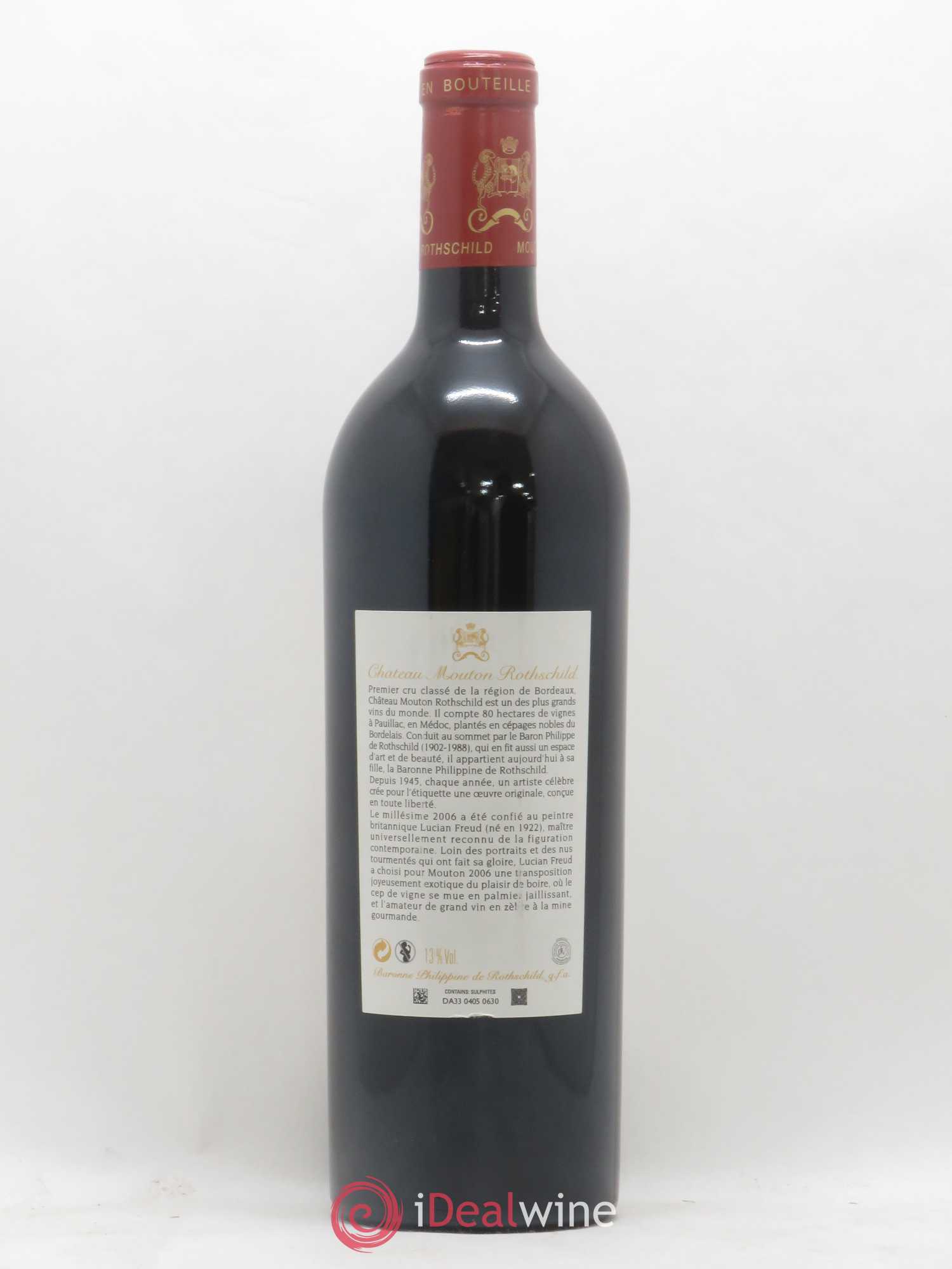 Château Mouton Rothschild 1er Grand Cru Classé 2006 - Lot de 1 bouteille - 1