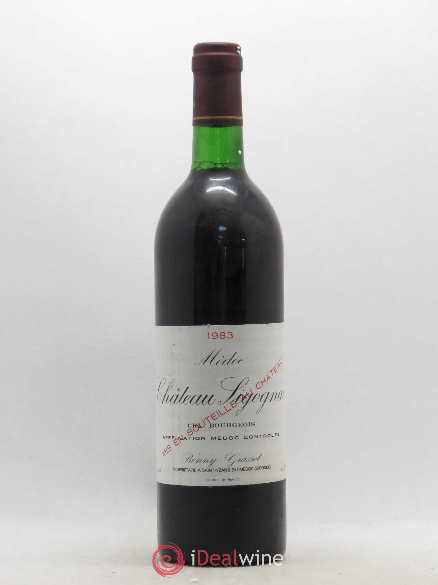 Château Sigognac Cru Bourgeois 1983 - Lot de 1 bouteille - 0