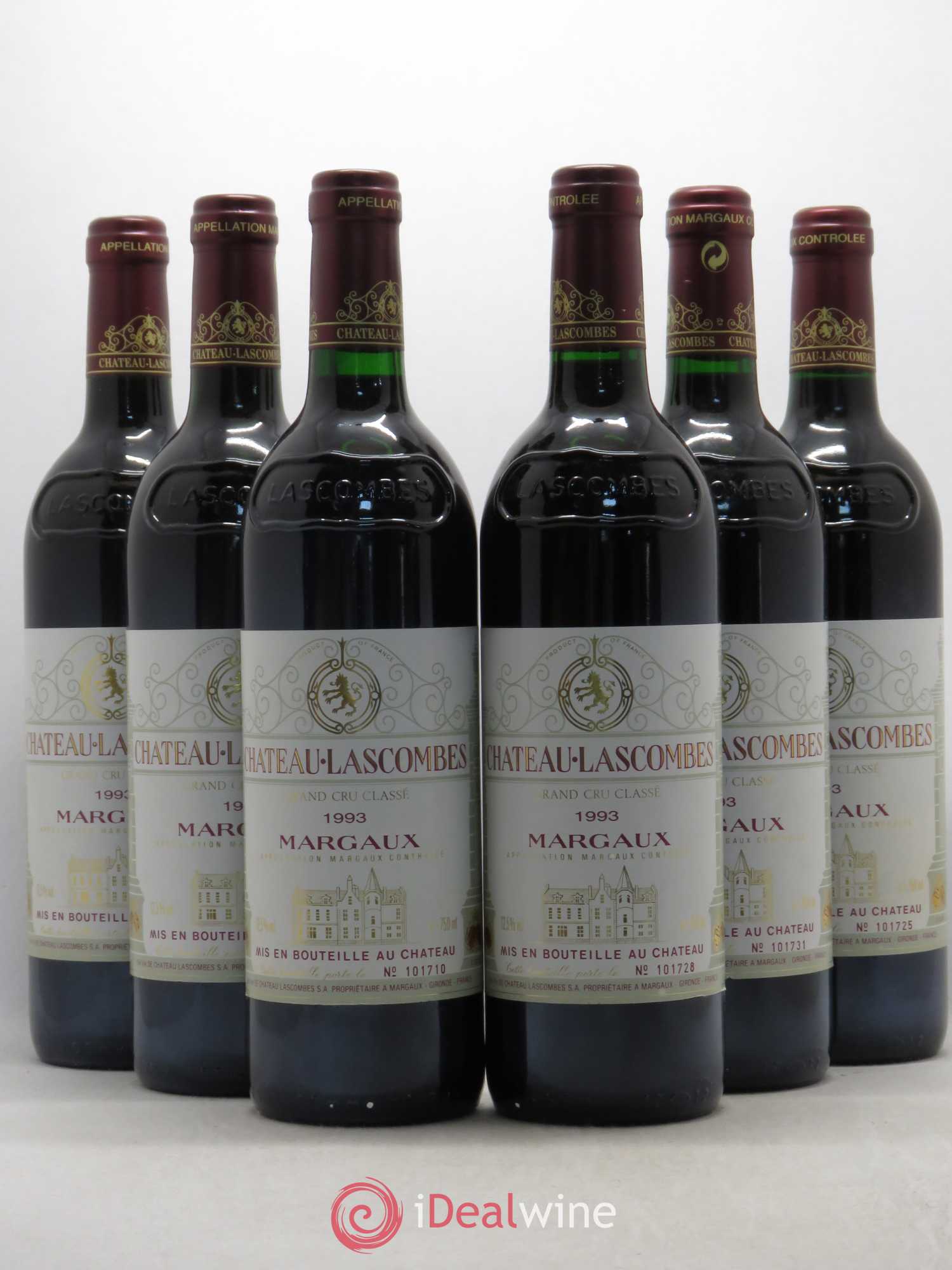 Château Lascombes 2ème Grand Cru Classé 1993 - Lot de 6 bouteilles - 0