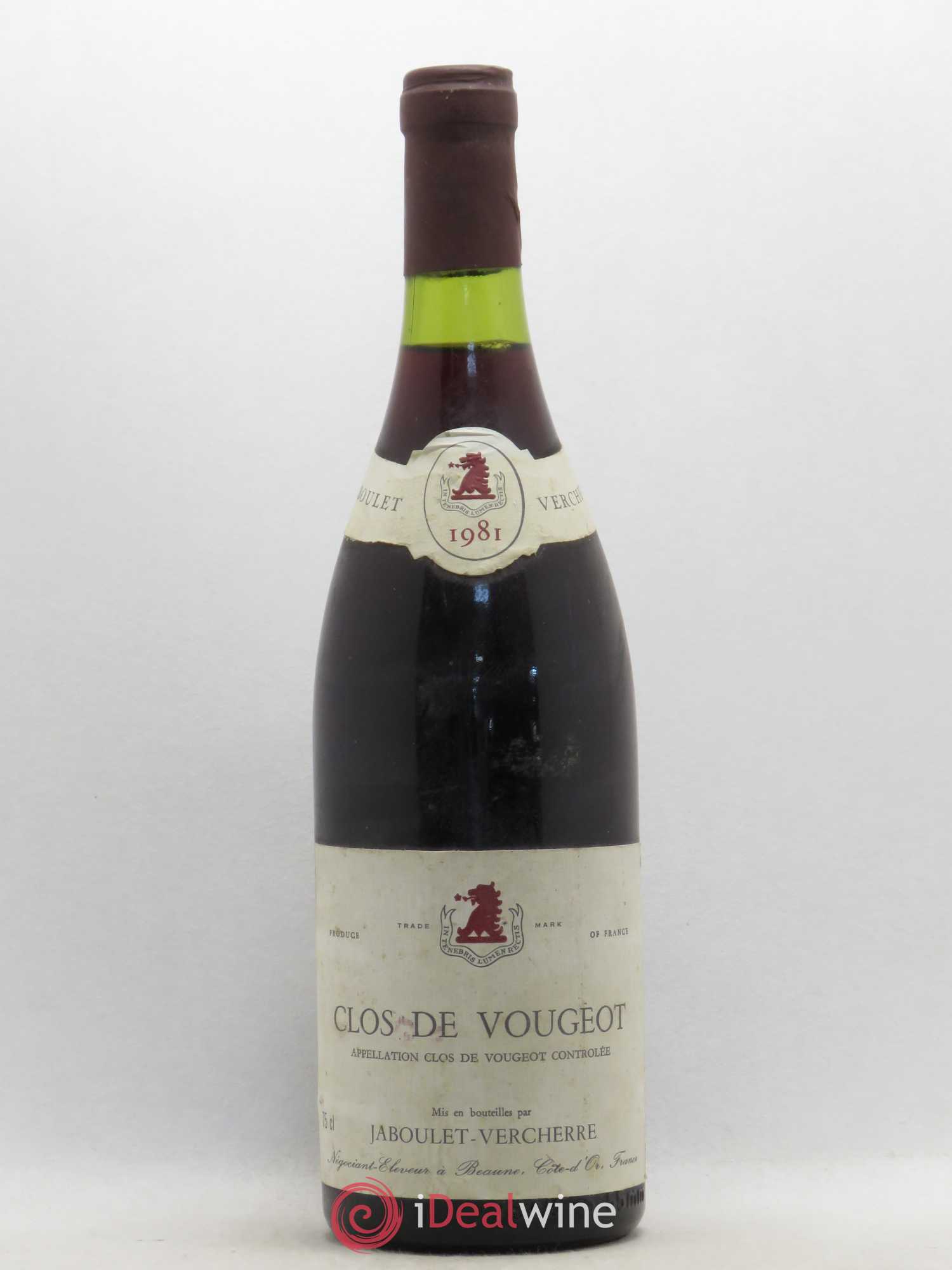 Clos de Vougeot Grand Cru Jaboulet Vercherre 1981 - Lot de 1 bouteille - 0