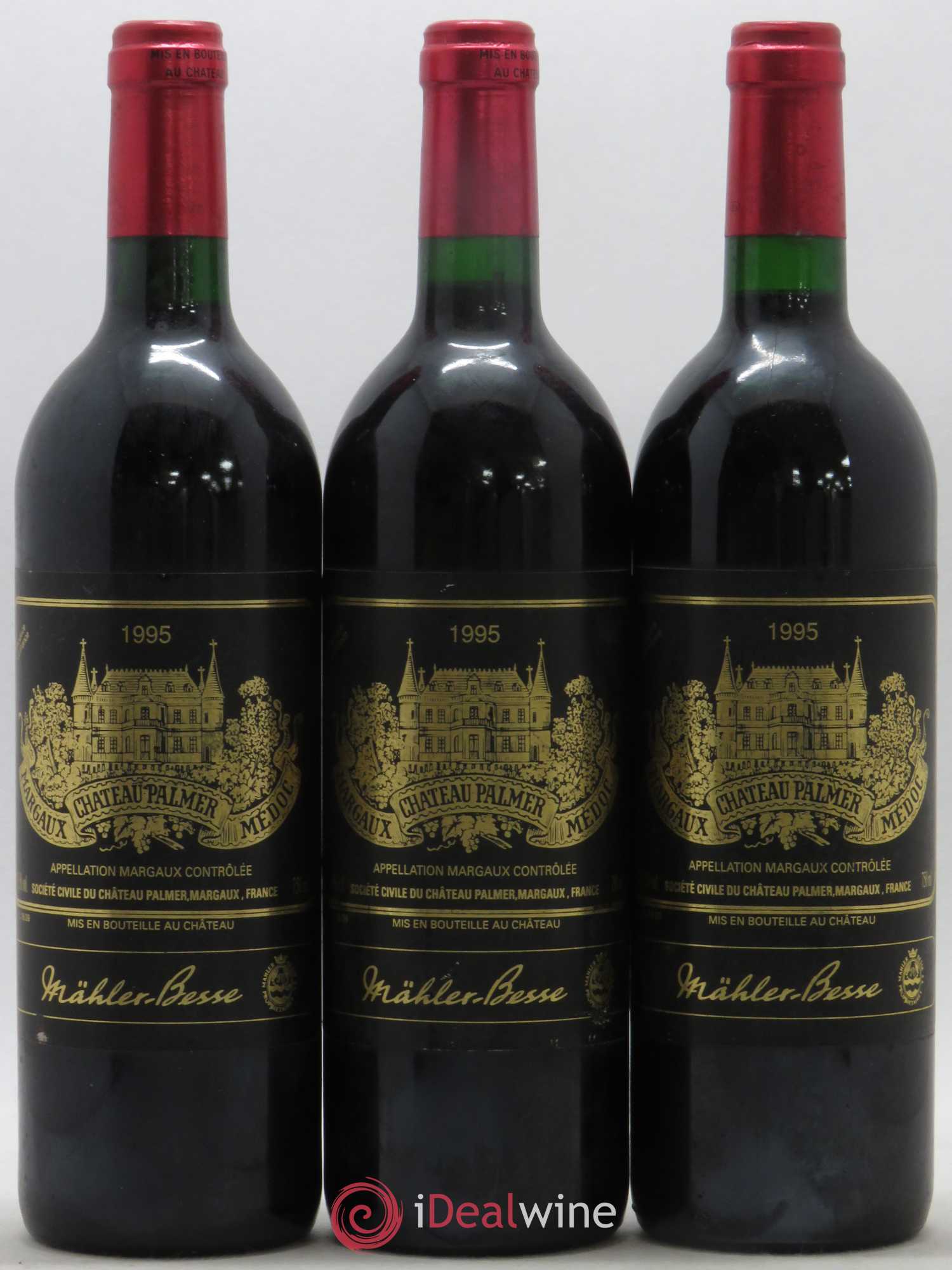 Château Palmer 3ème Grand Cru Classé 1995 - Lot de 3 bouteilles - 0