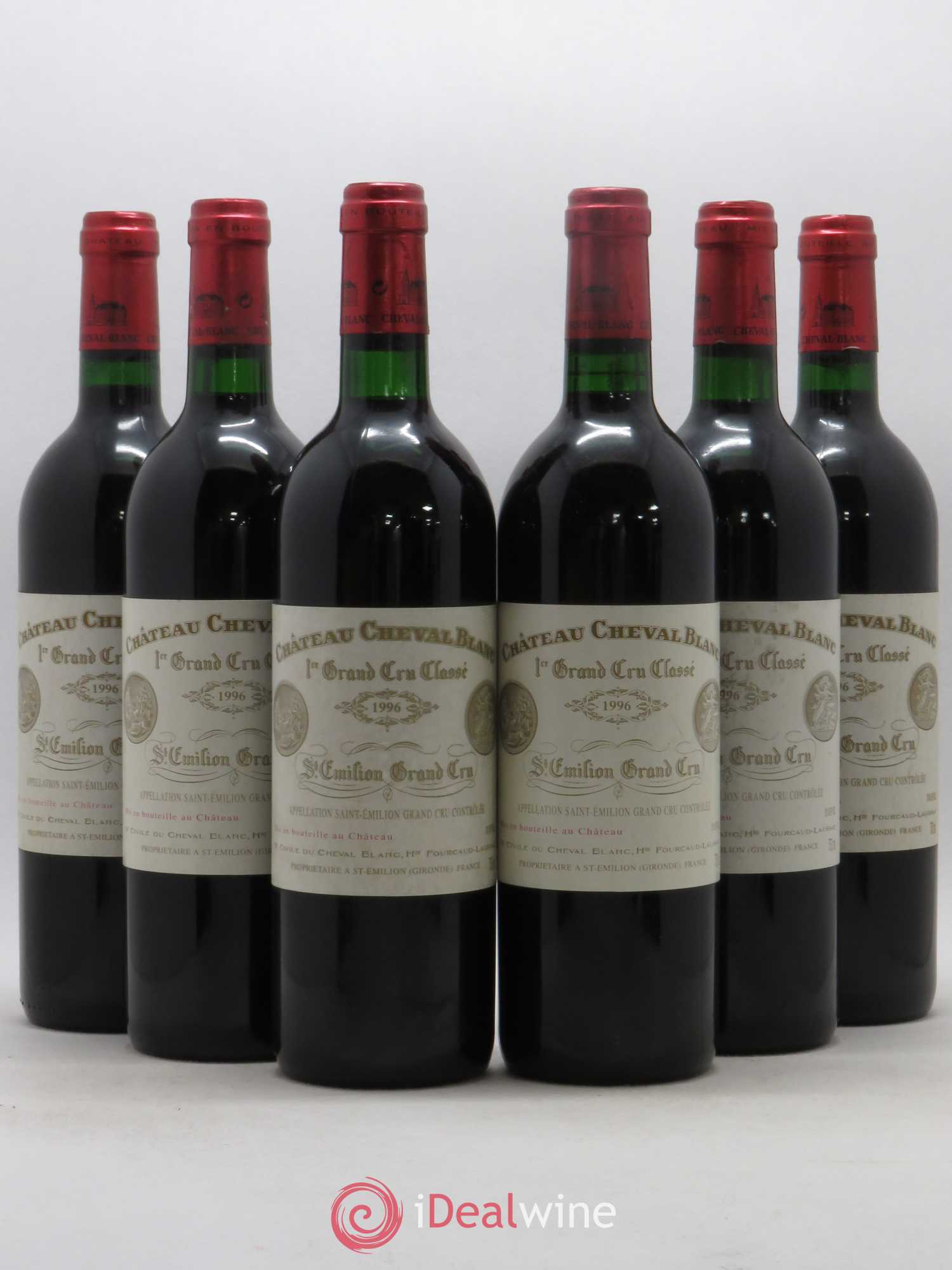 Château Cheval Blanc 1er Grand Cru Classé A 1996 - Lot de 6 bouteilles - 0
