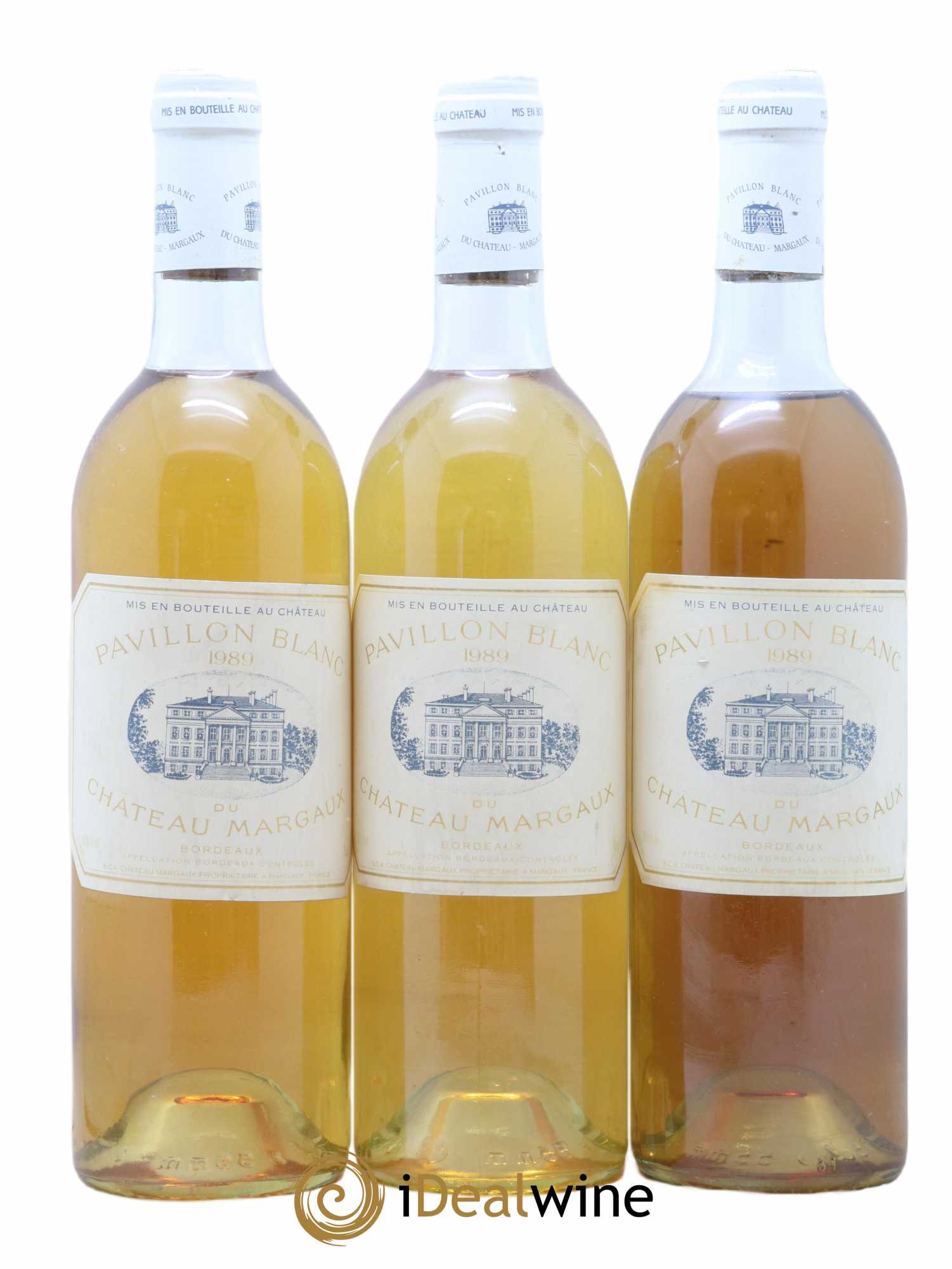 Pavillon Blanc du Château Margaux 1989 - Lot de 3 bouteilles - 0