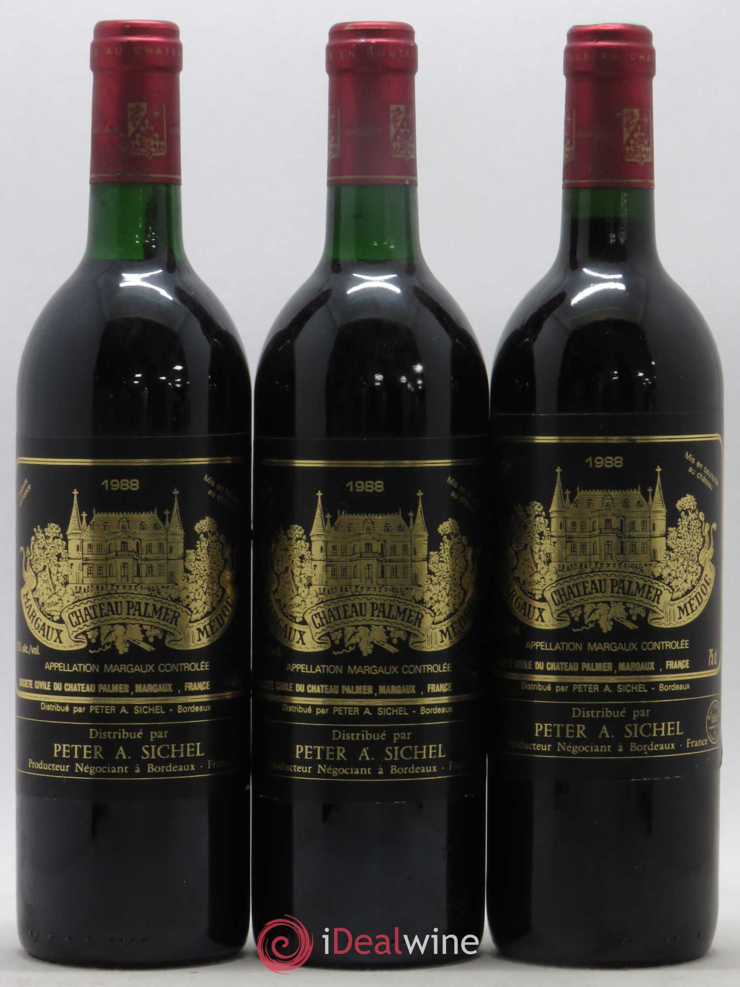 Château Palmer 3ème Grand Cru Classé 1988 - Lot de 3 bouteilles - 0