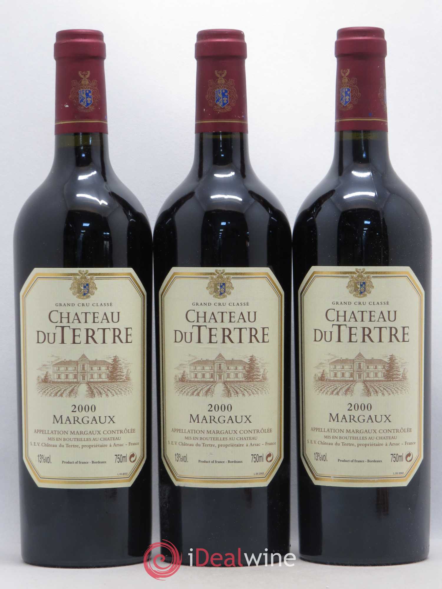 Château du Tertre 5ème Grand Cru Classé 2000 - Lot de 12 bouteilles - 1