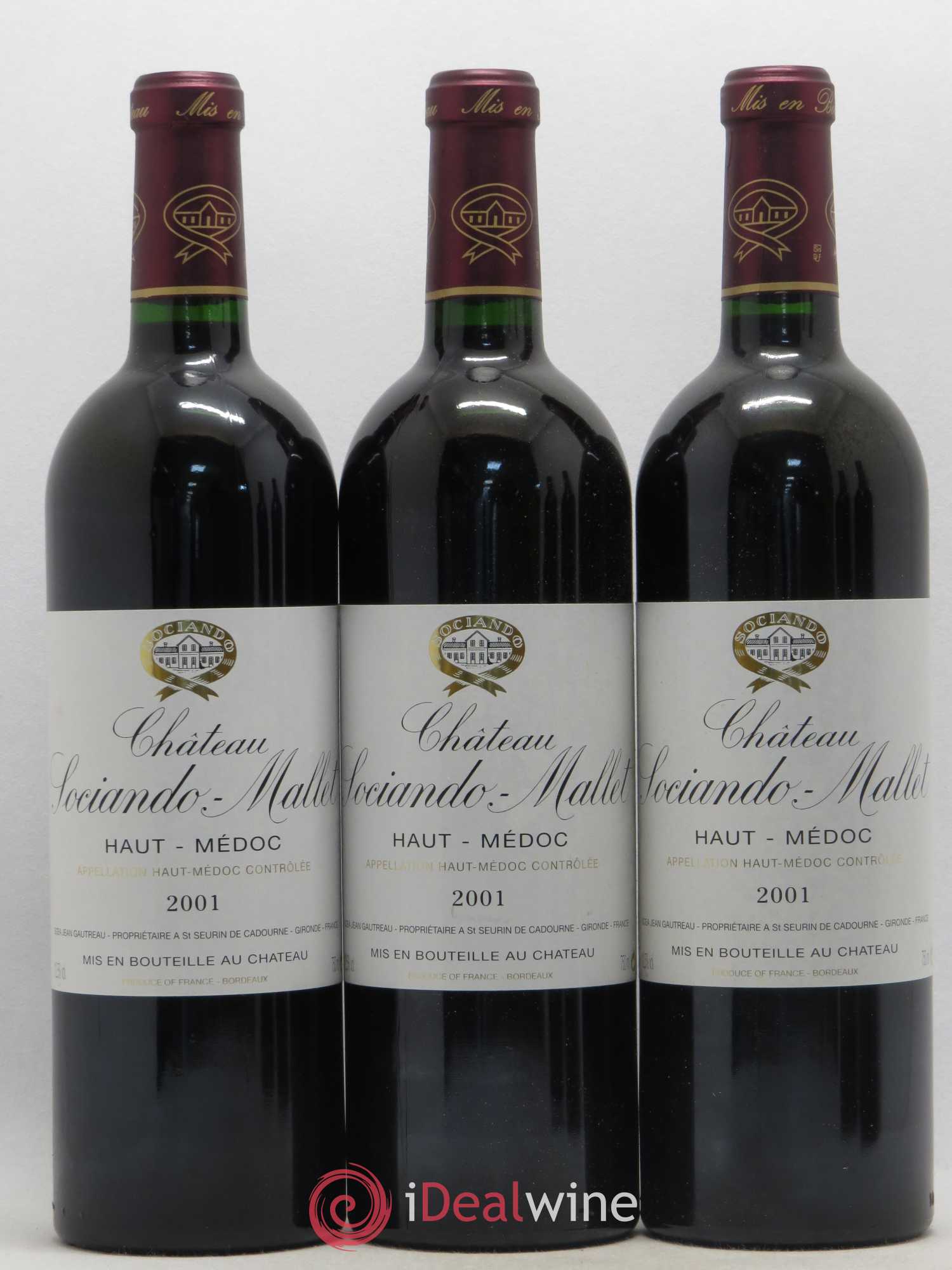 Château Sociando Mallet 2001 - Lot de 12 bouteilles - 3