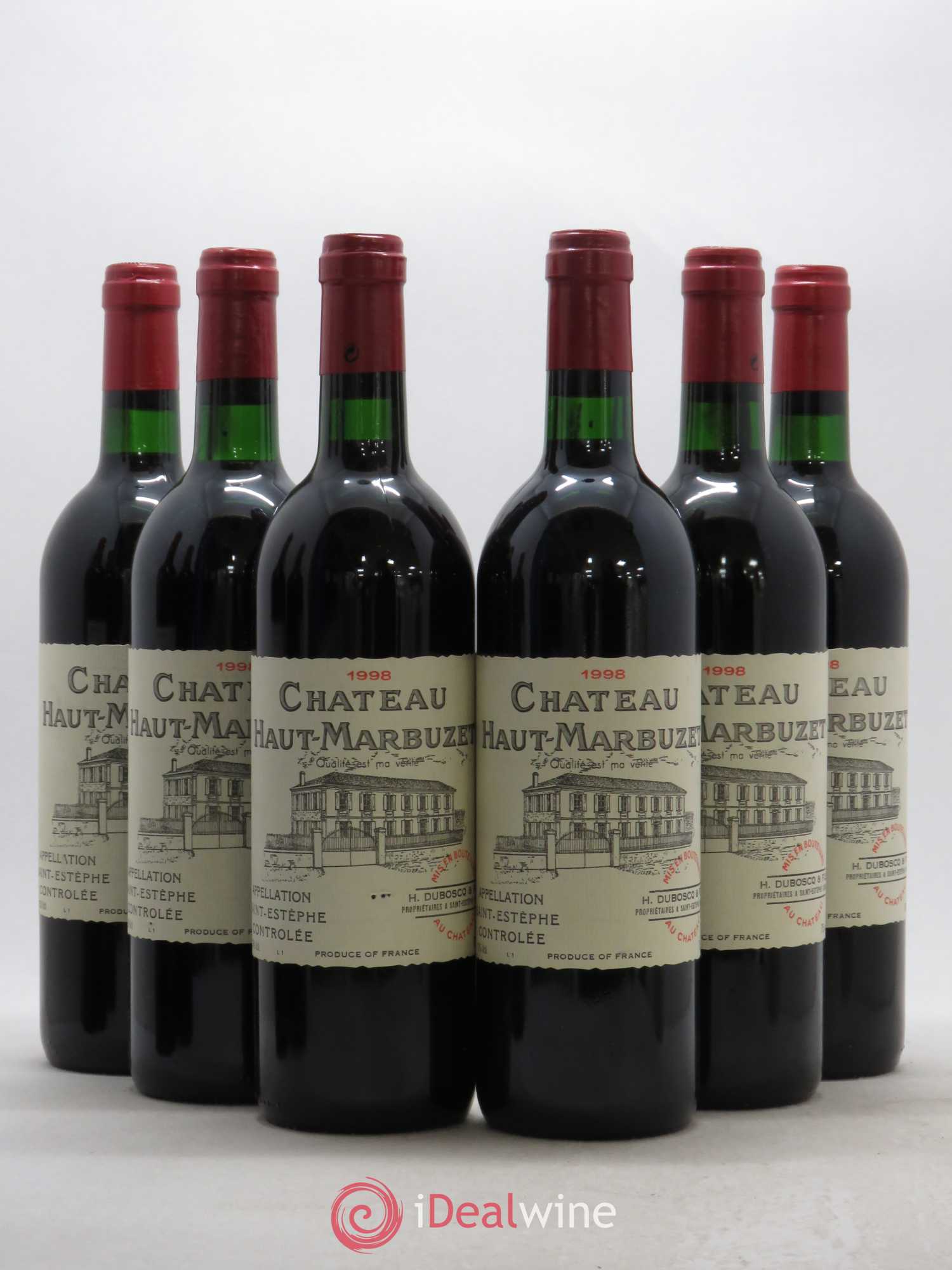 Château Haut Marbuzet 1998 - Lot de 6 bouteilles - 0