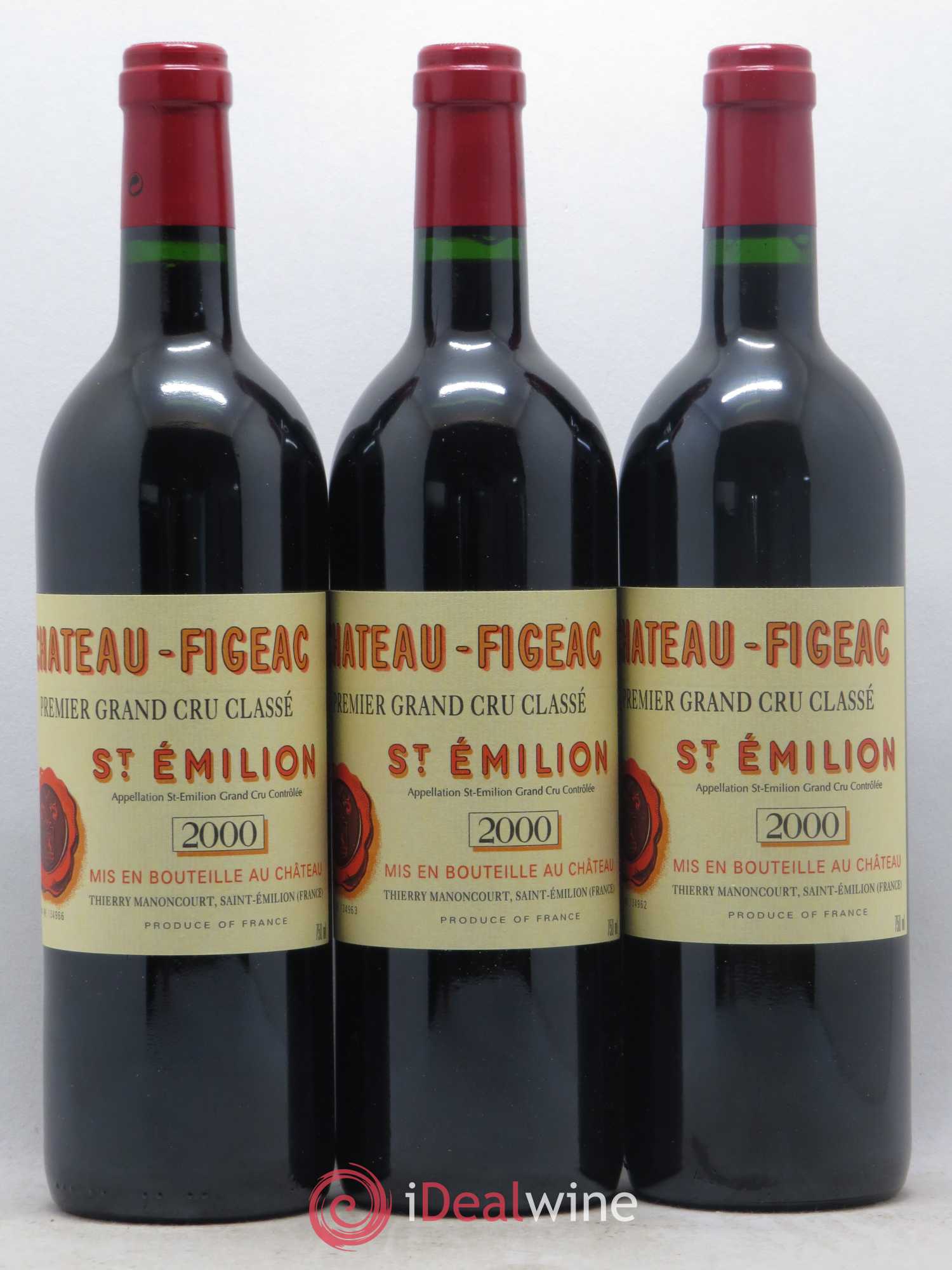 Château Figeac 1er Grand Cru Classé A 2000 - Lot de 12 bouteilles - 1