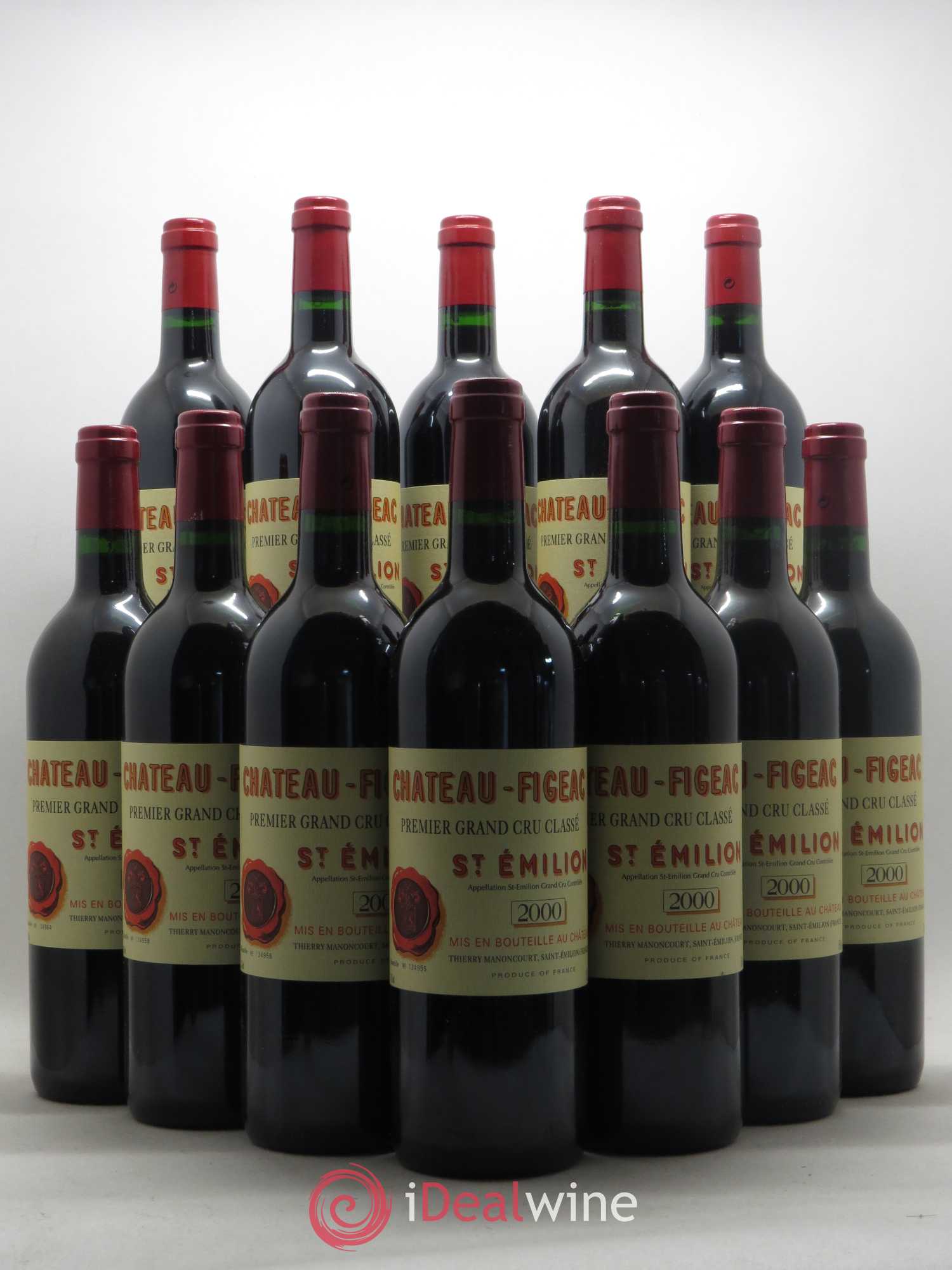 Château Figeac 1er Grand Cru Classé A 2000 - Lot de 12 bouteilles - 0