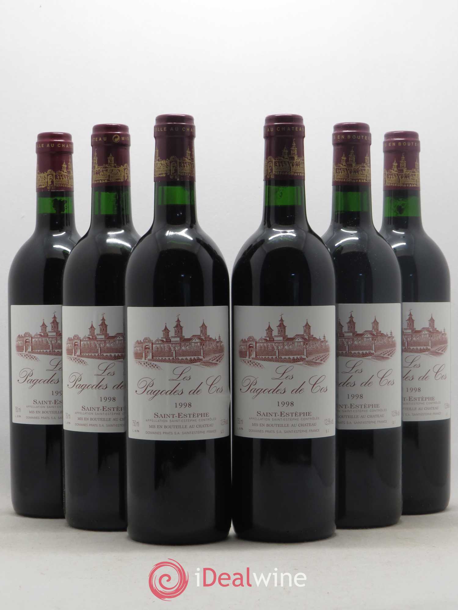 Les Pagodes de Cos Second Vin 1998 - Lot de 6 bouteilles - 0