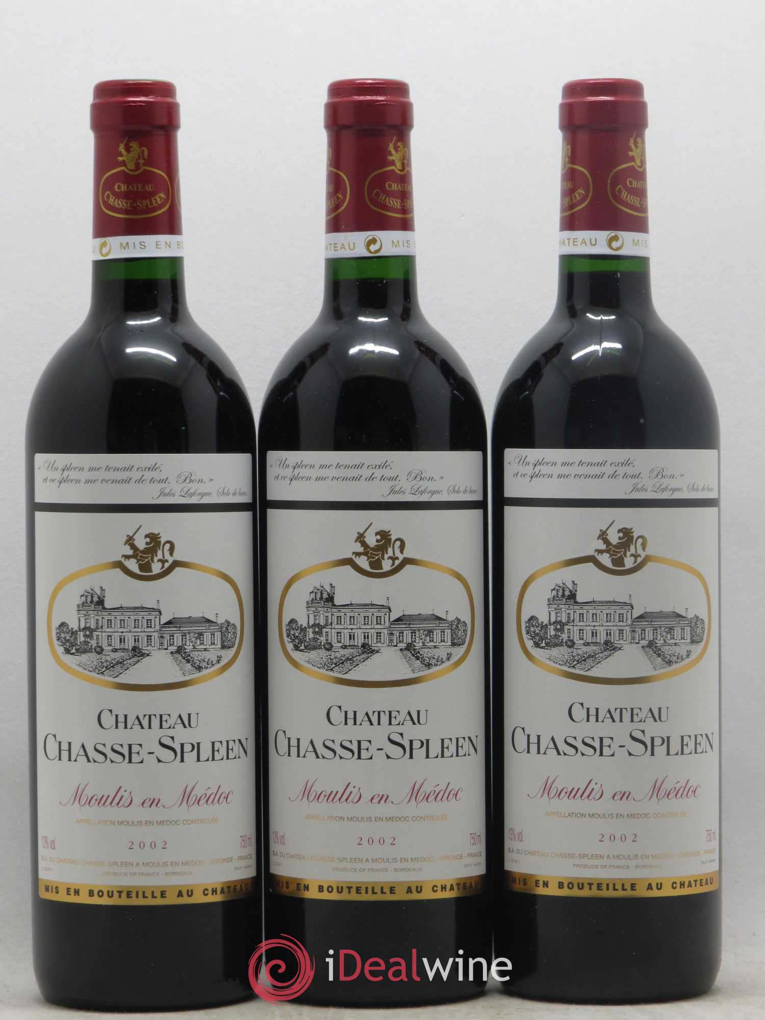 Château Chasse Spleen 2002 - Lot de 6 bouteilles - 1