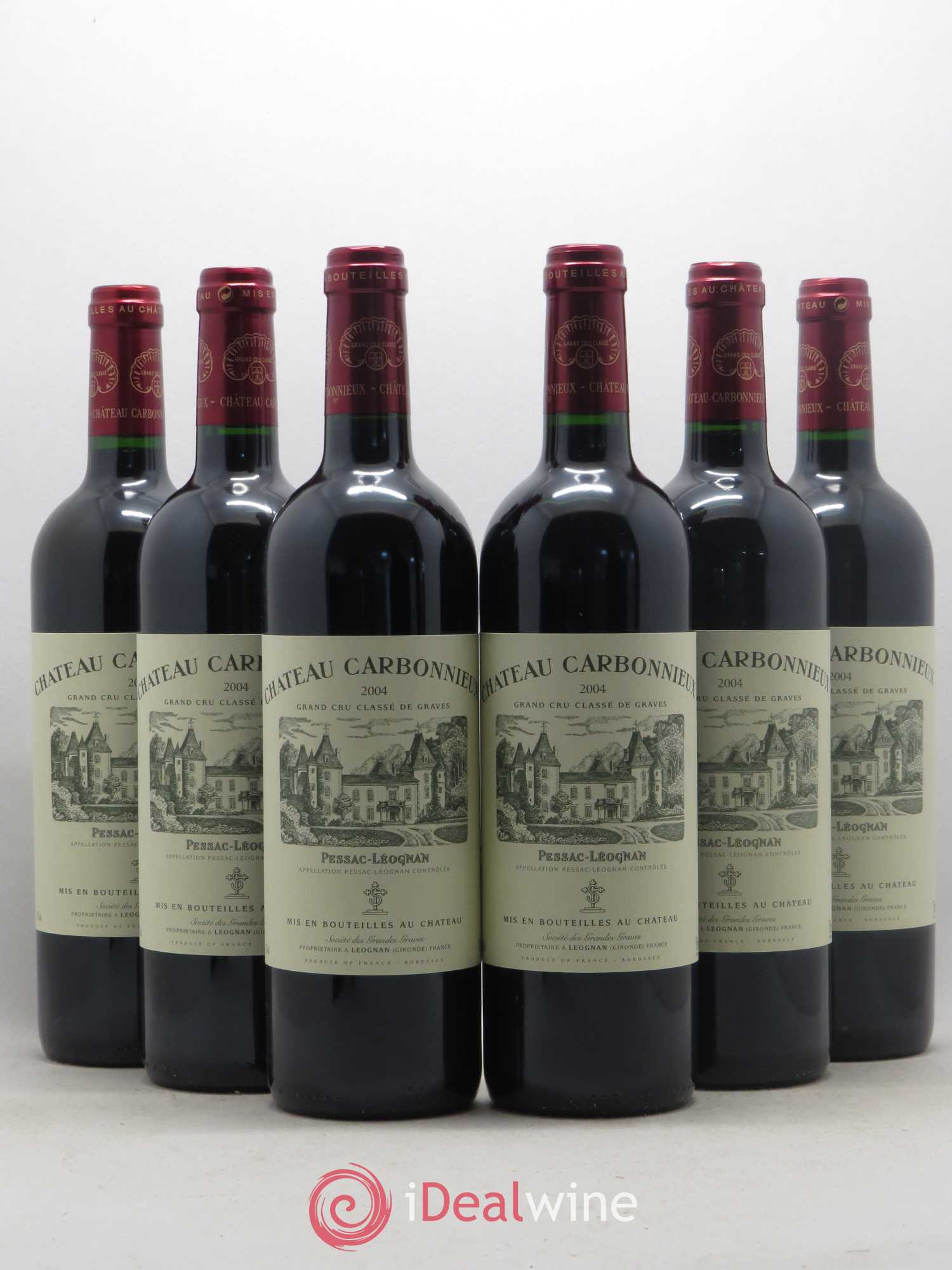 Château Carbonnieux Cru Classé de Graves 2004 - Lot de 6 bouteilles - 0