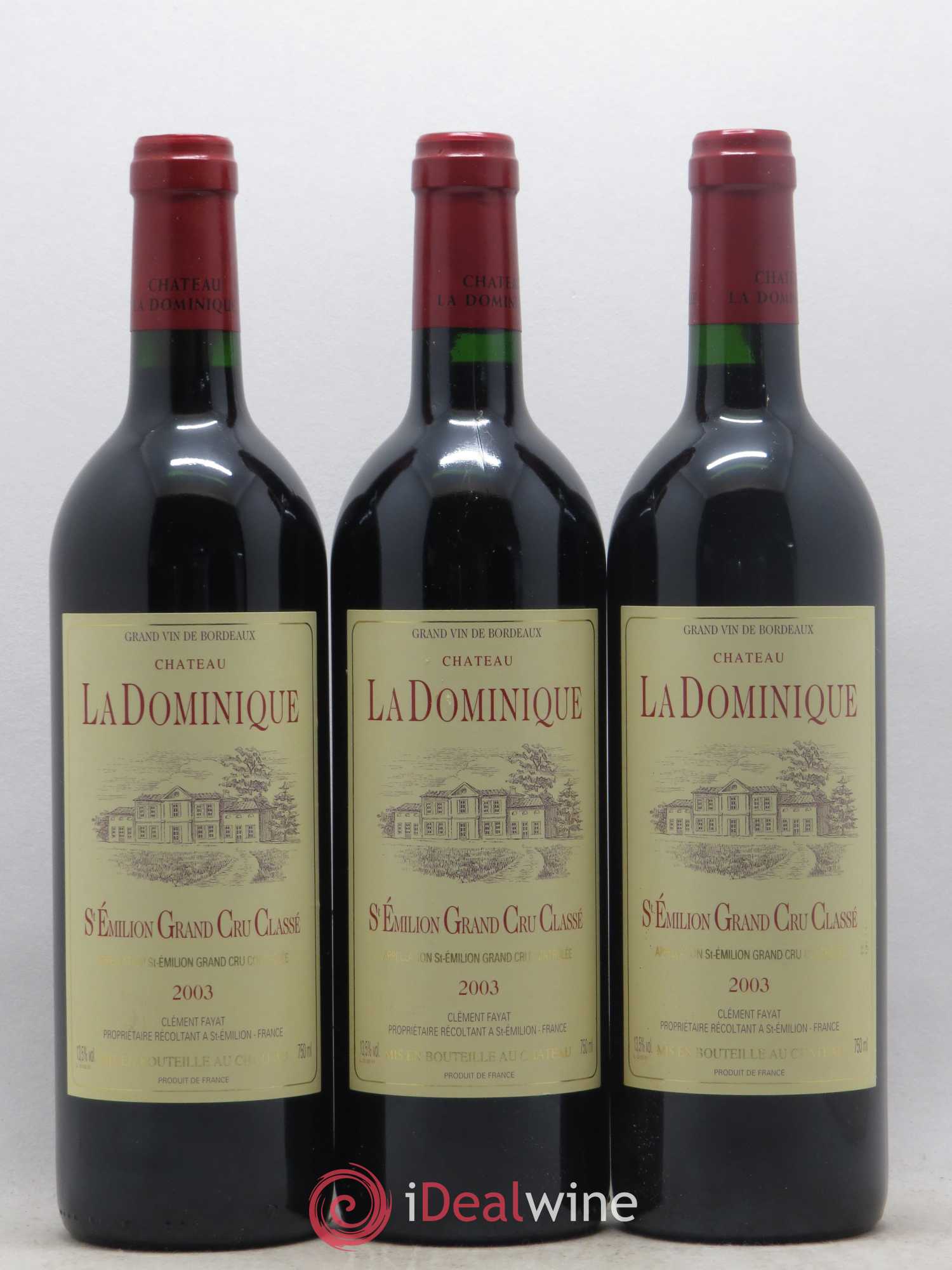 Château la Dominique Grand Cru Classé 2003 - Lot de 6 bouteilles - 1