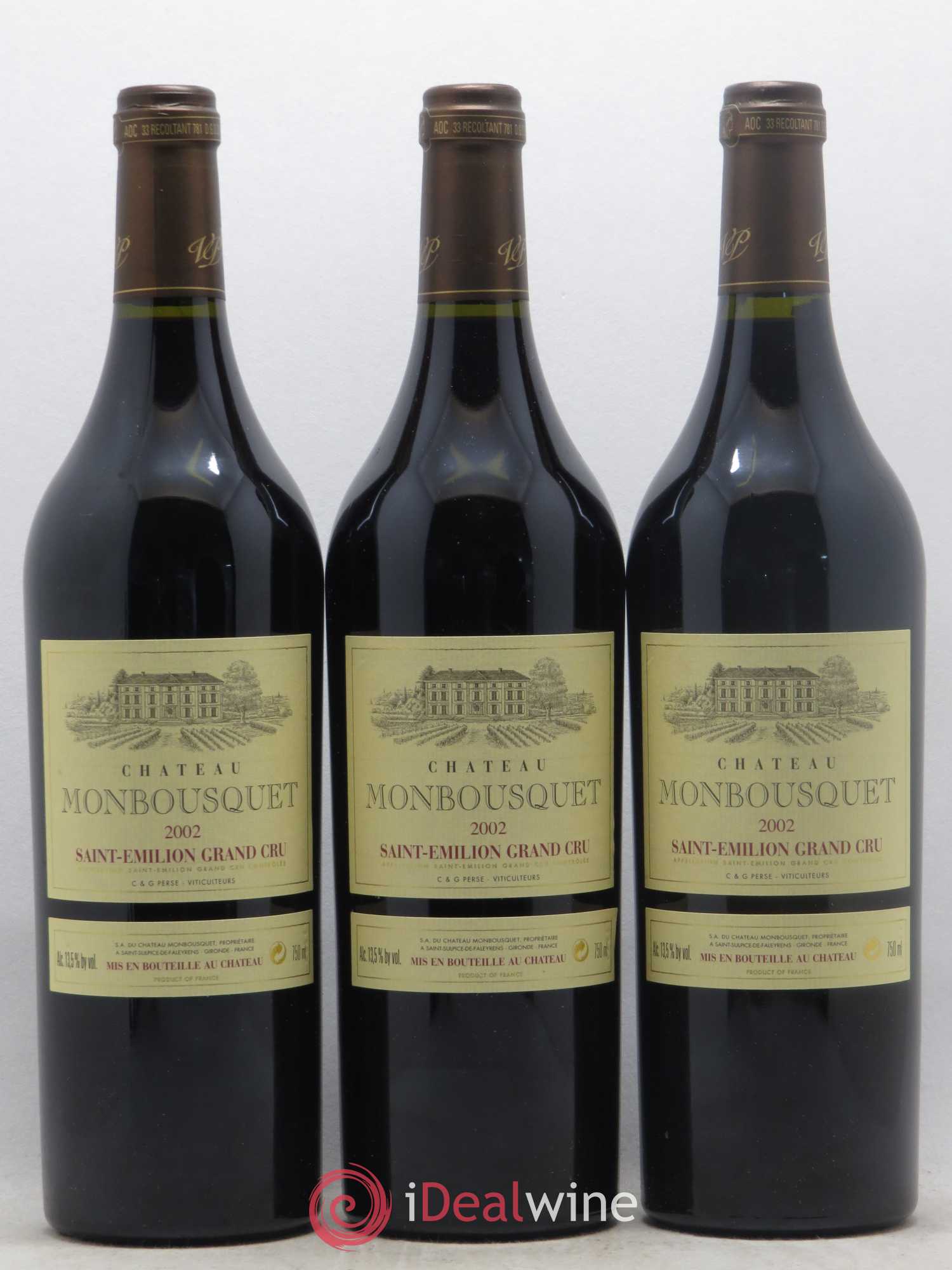 Château Monbousquet Grand Cru Classé 2002 - Lot de 12 bouteilles - 1