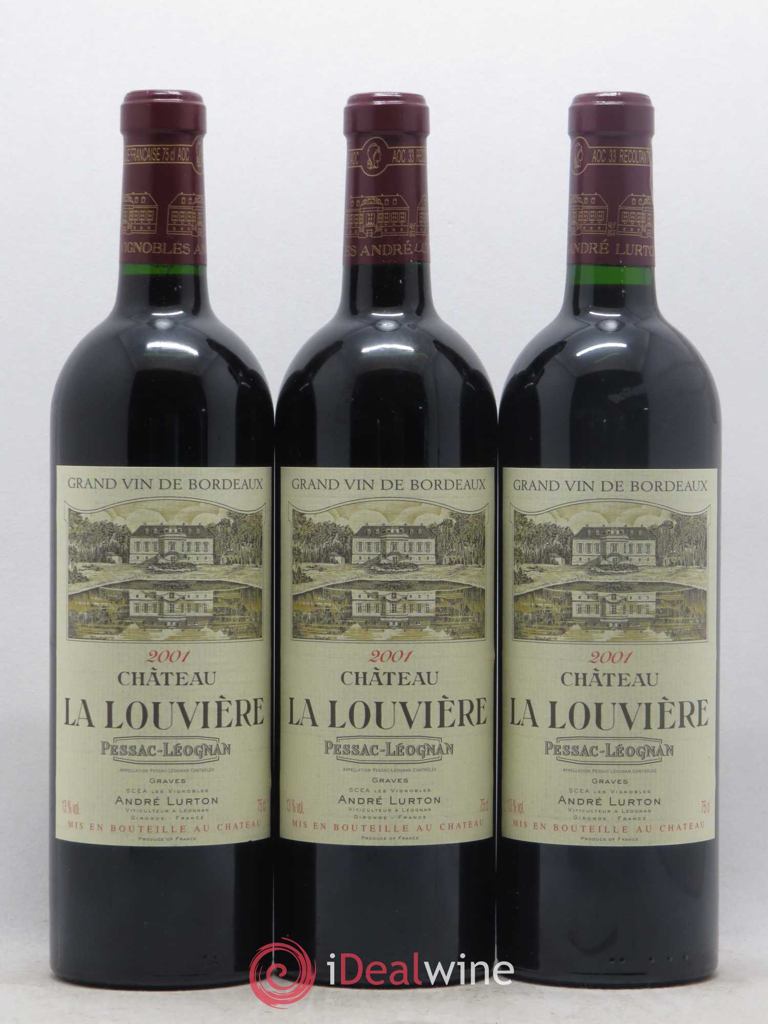 Château la Louvière 2001 - Lot de 12 bouteilles - 1