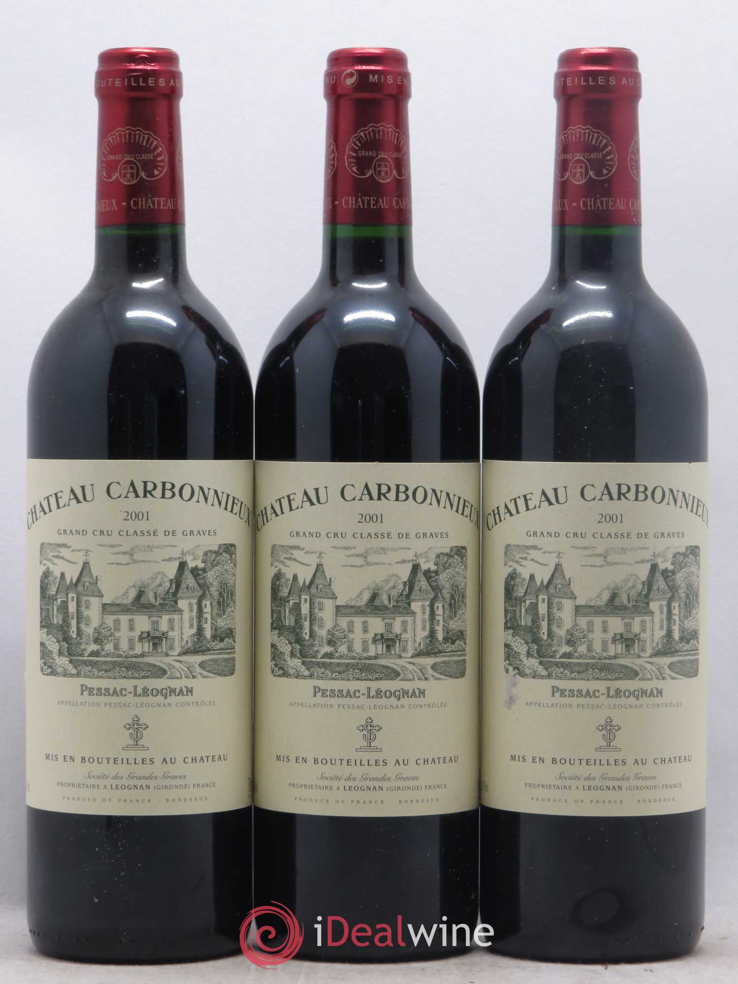 Château Carbonnieux Cru Classé de Graves 2001 - Lot de 6 bouteilles - 1