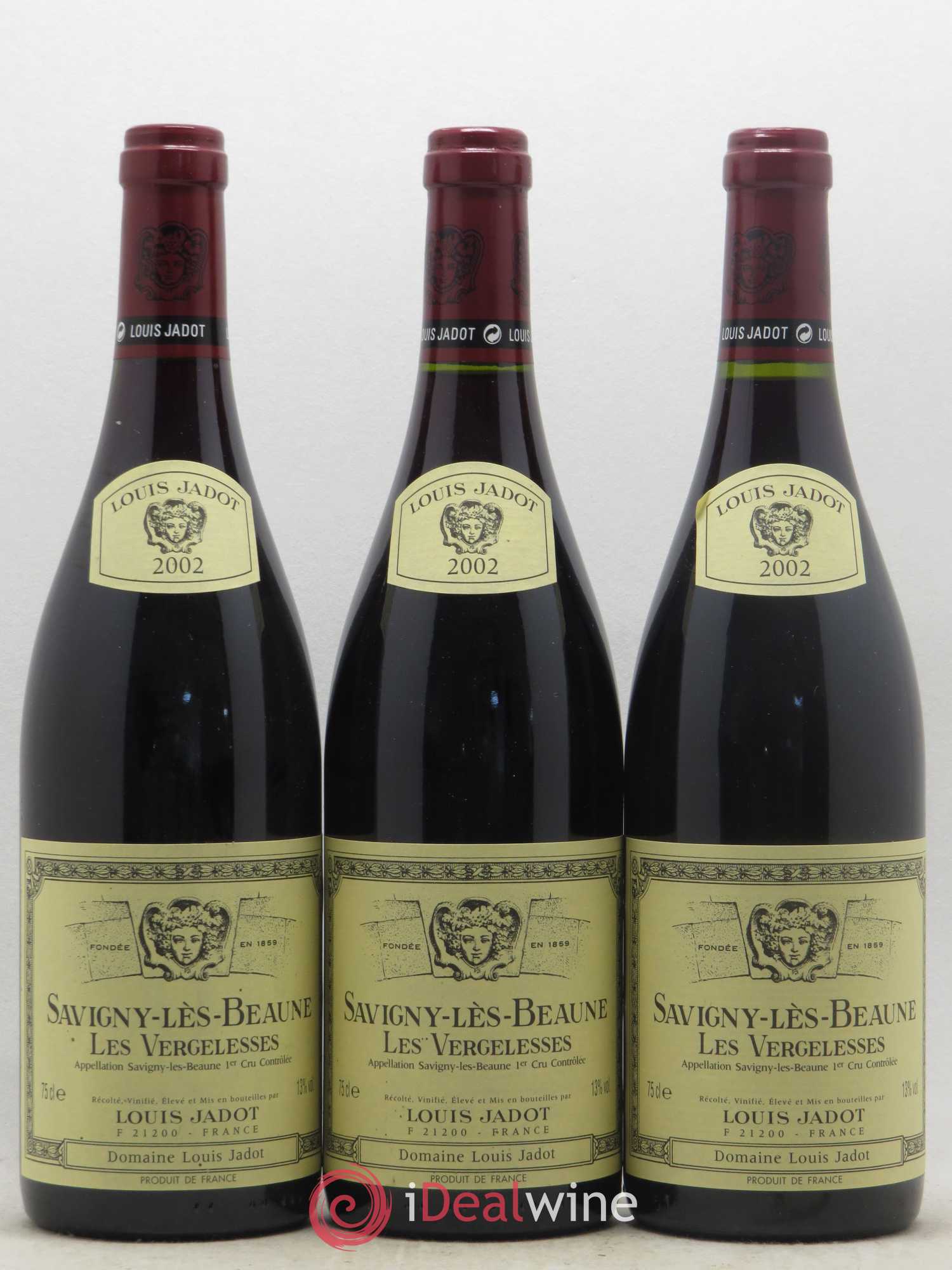 Savigny-lès-Beaune 1er Cru Les Vergelesses Jadot 2002 - Posten von 3 Flaschen - 0