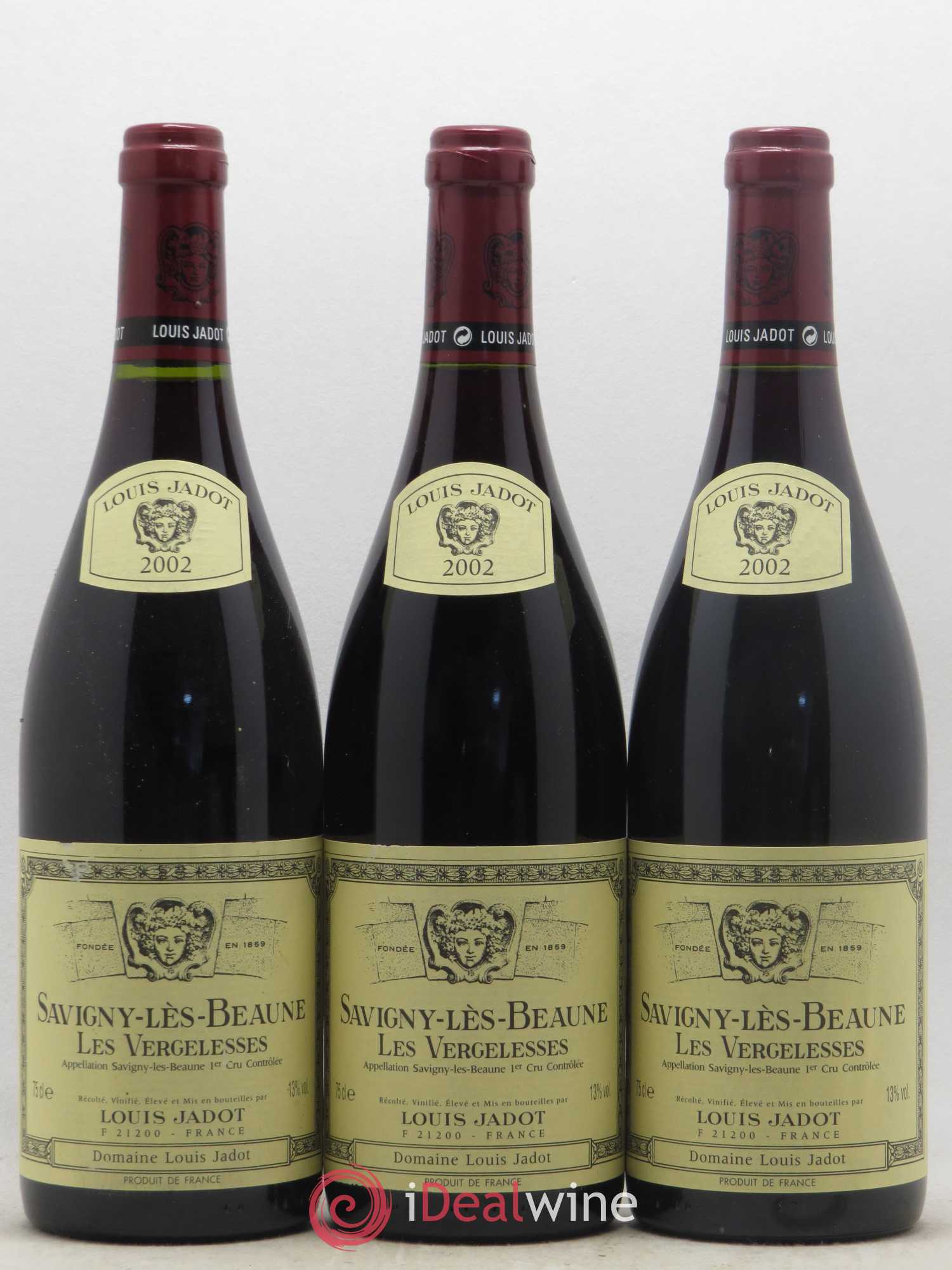 Savigny-lès-Beaune 1er Cru Les Vergelesses Jadot 2002 - Posten von 3 Flaschen - 0