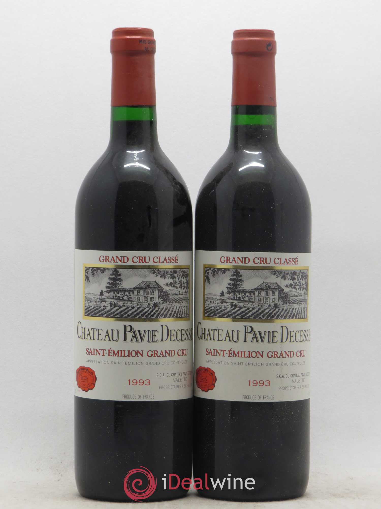 Château Pavie Decesse Grand Cru Classé 1993 - Lot de 2 bouteilles - 0
