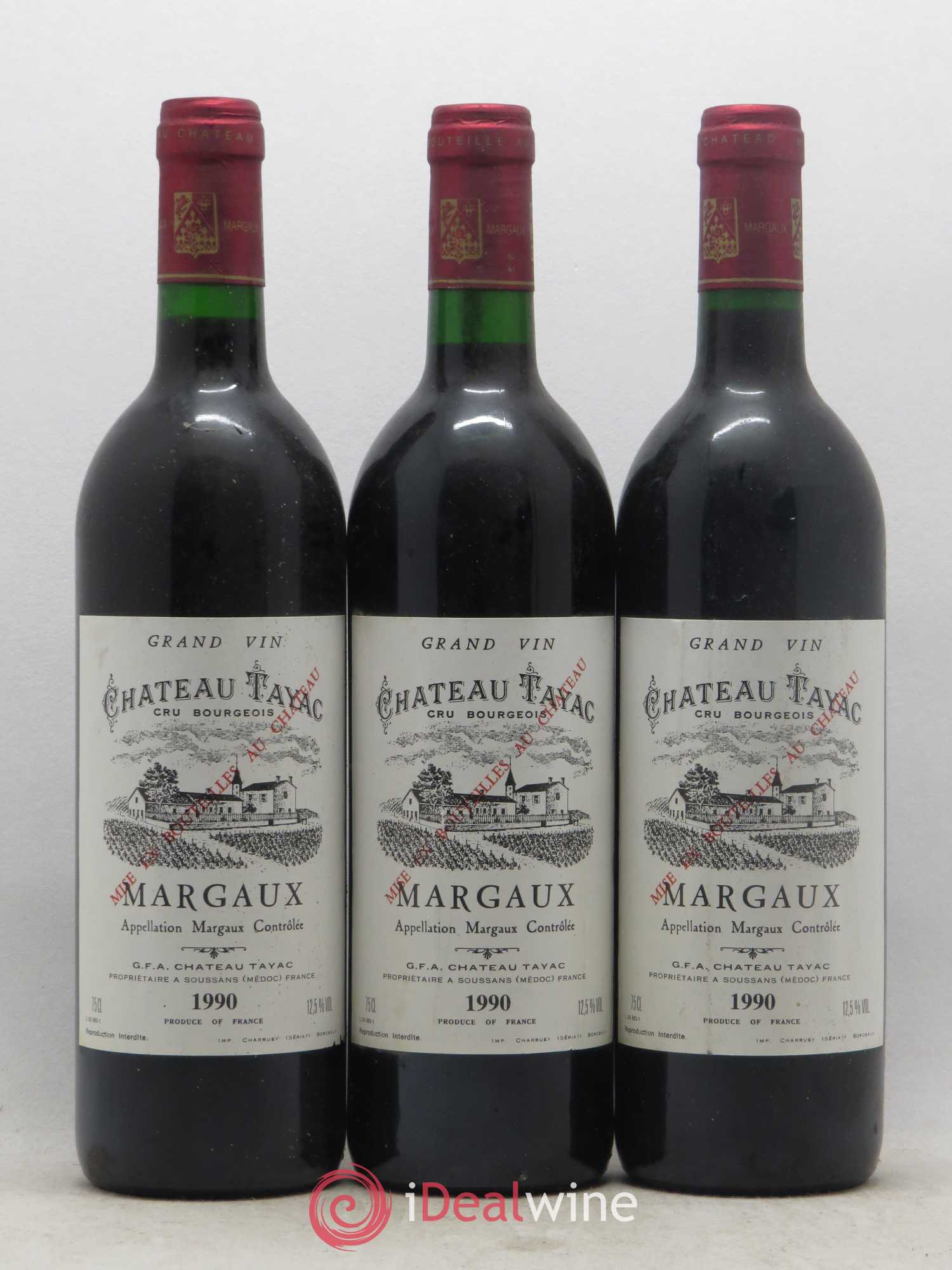 Château Tayac Cru Bourgeois 1990 - Lot de 6 bouteilles - 1