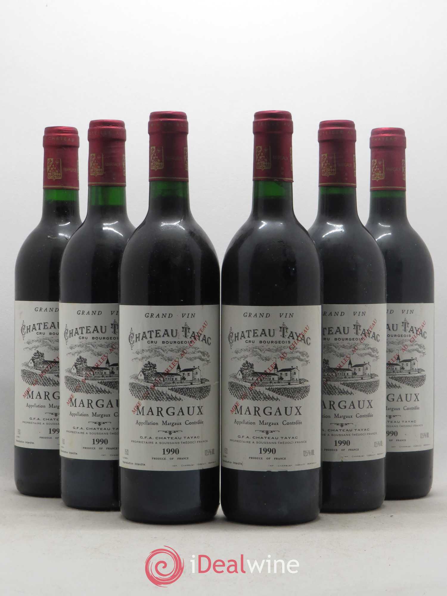 Château Tayac Cru Bourgeois 1990 - Lot de 6 bouteilles - 0