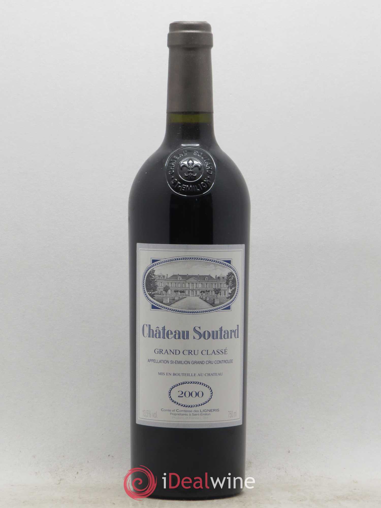 Château Soutard Grand Cru Classé 2000 - Lot de 1 bouteille - 0