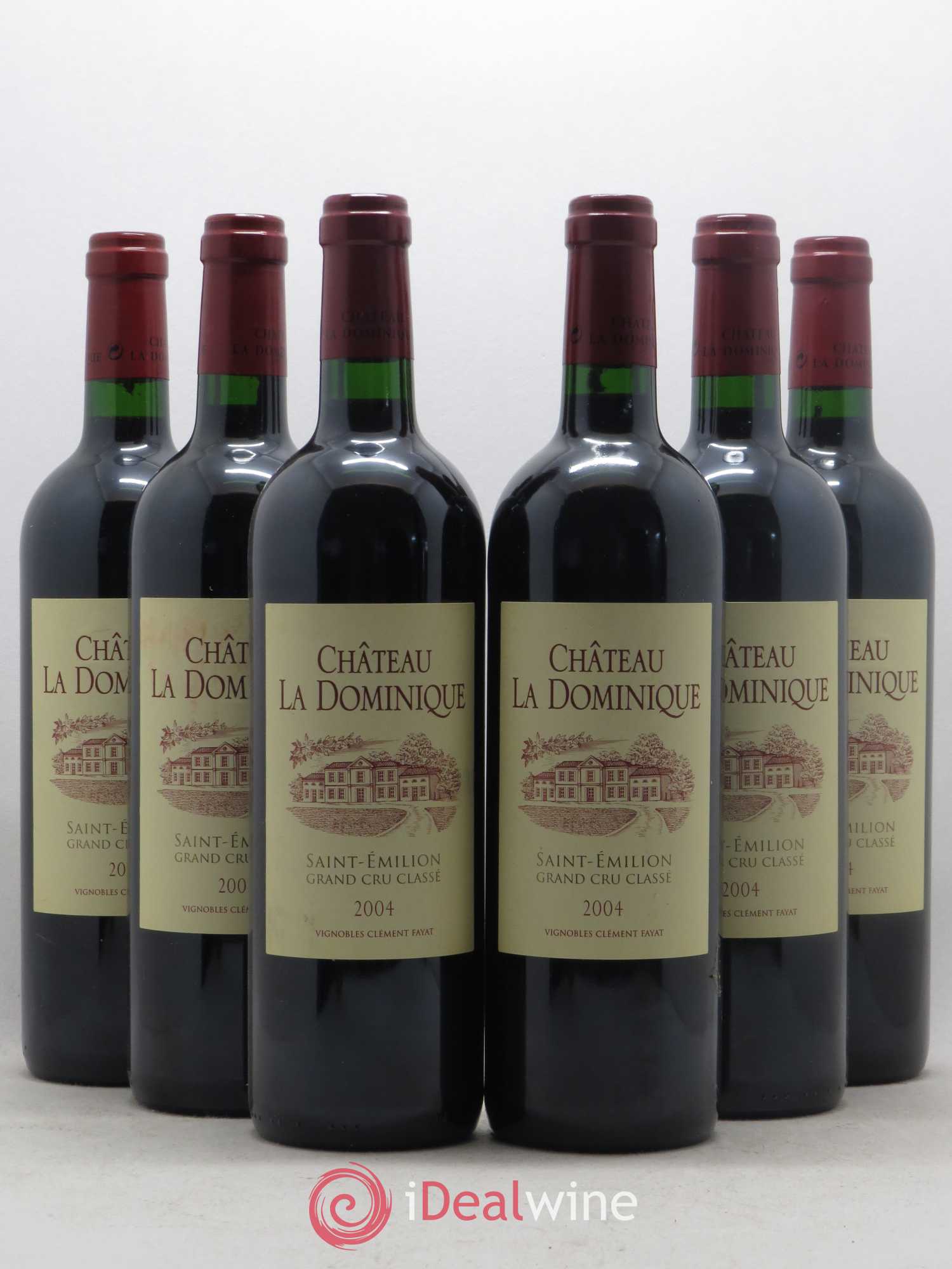 Château la Dominique Grand Cru Classé 2004 - Lot de 6 bouteilles - 0