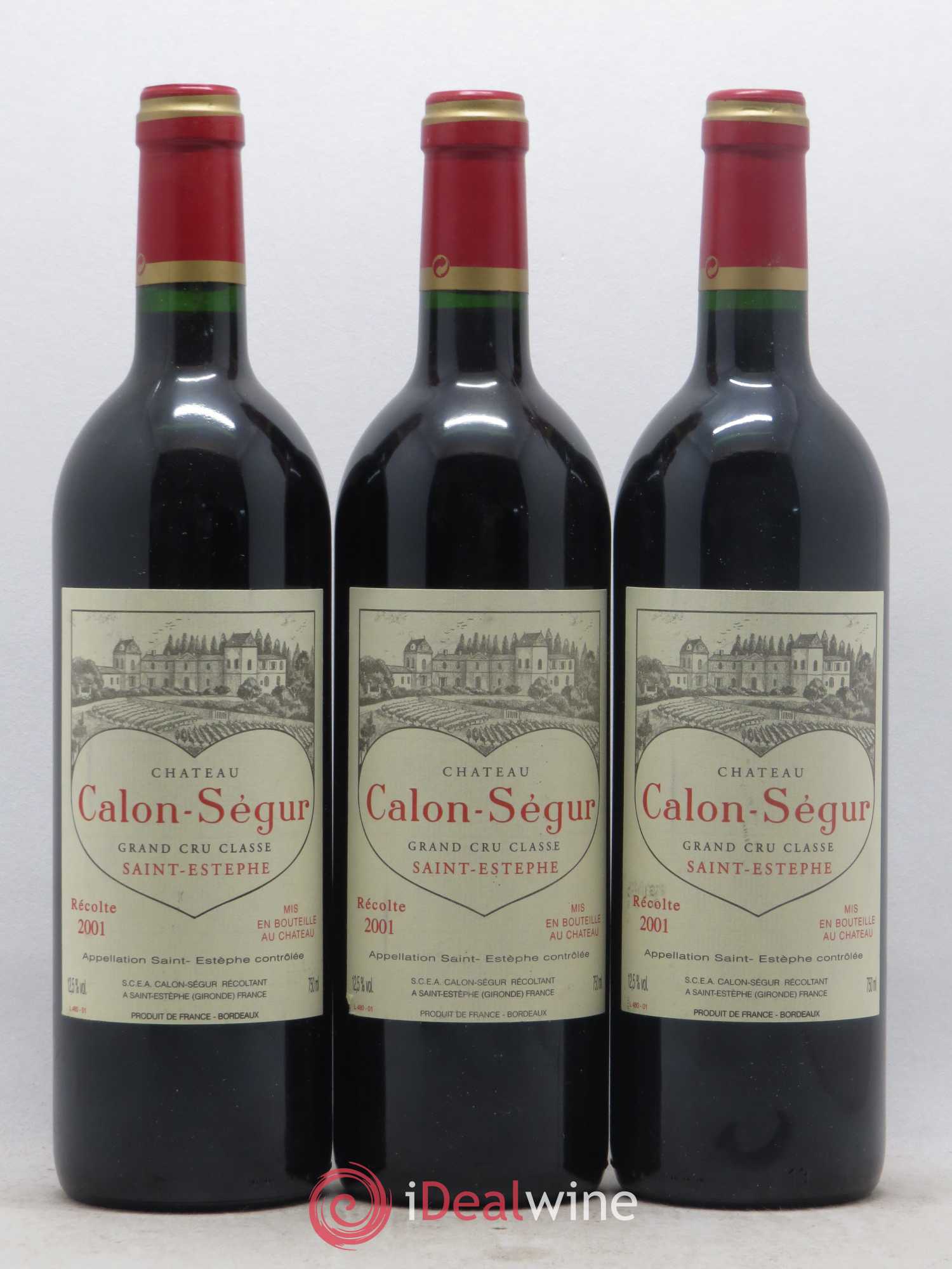 Château Calon Ségur 3ème Grand Cru Classé 2001 - Lot de 12 bouteilles - 1