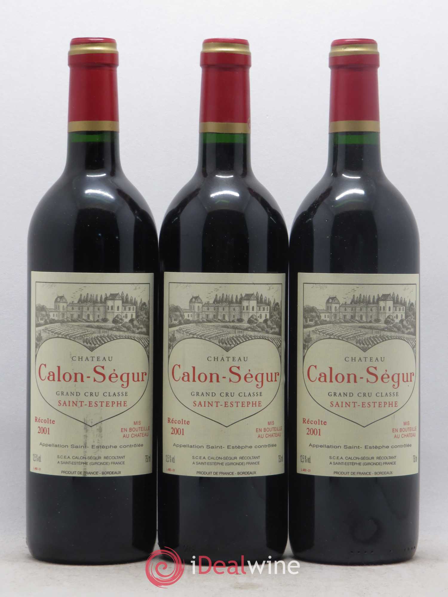 Château Calon Ségur 3ème Grand Cru Classé 2001 - Lot de 12 bouteilles - 3