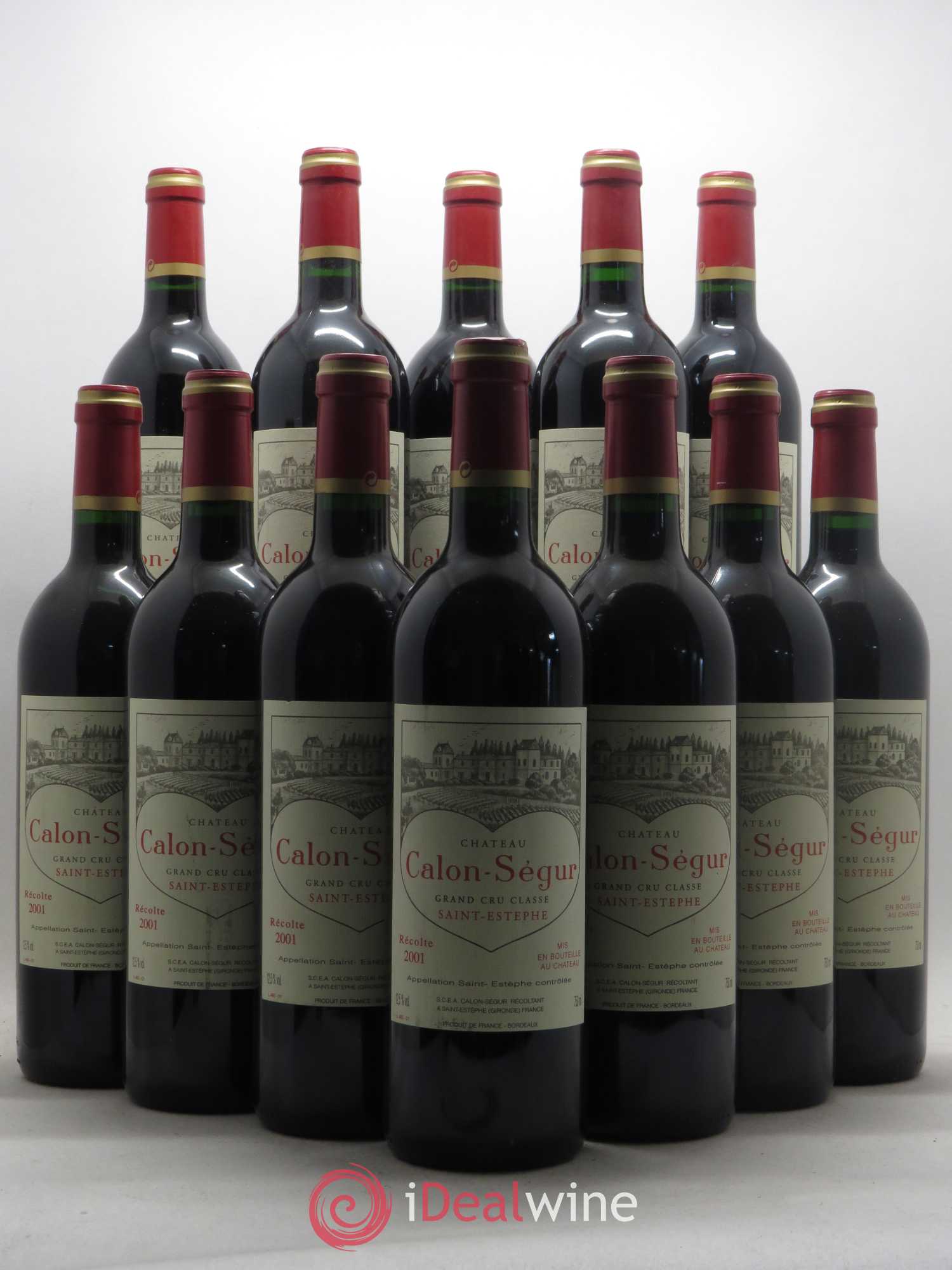Château Calon Ségur 3ème Grand Cru Classé 2001 - Lot de 12 bouteilles - 0