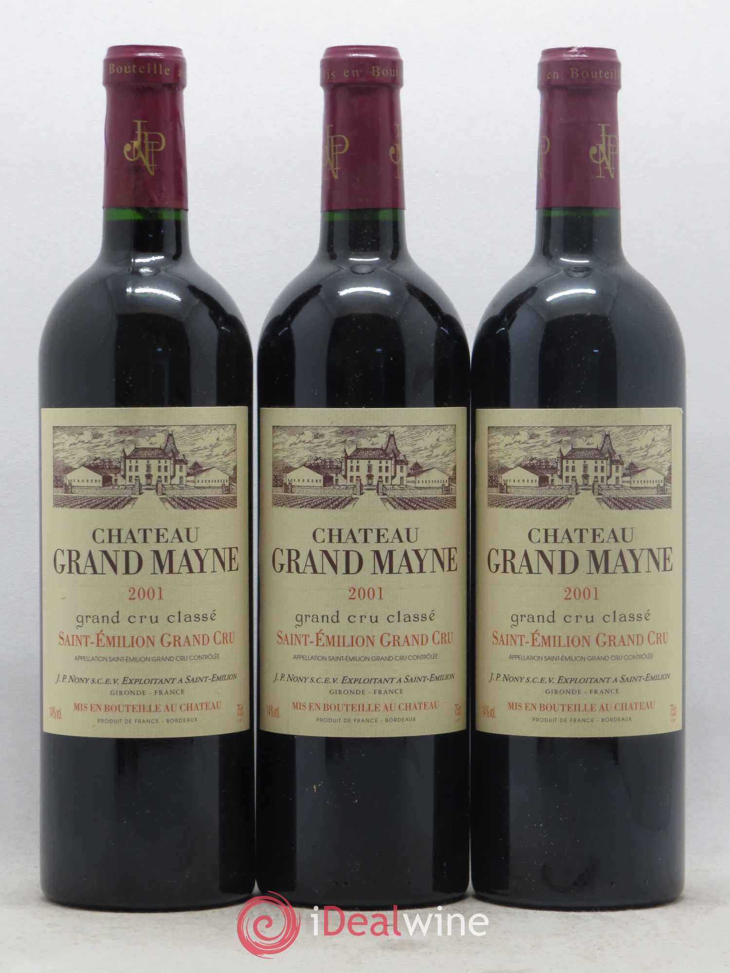 Château Grand Mayne Grand Cru Classé 2001 - Lot de 5 bouteilles - 1