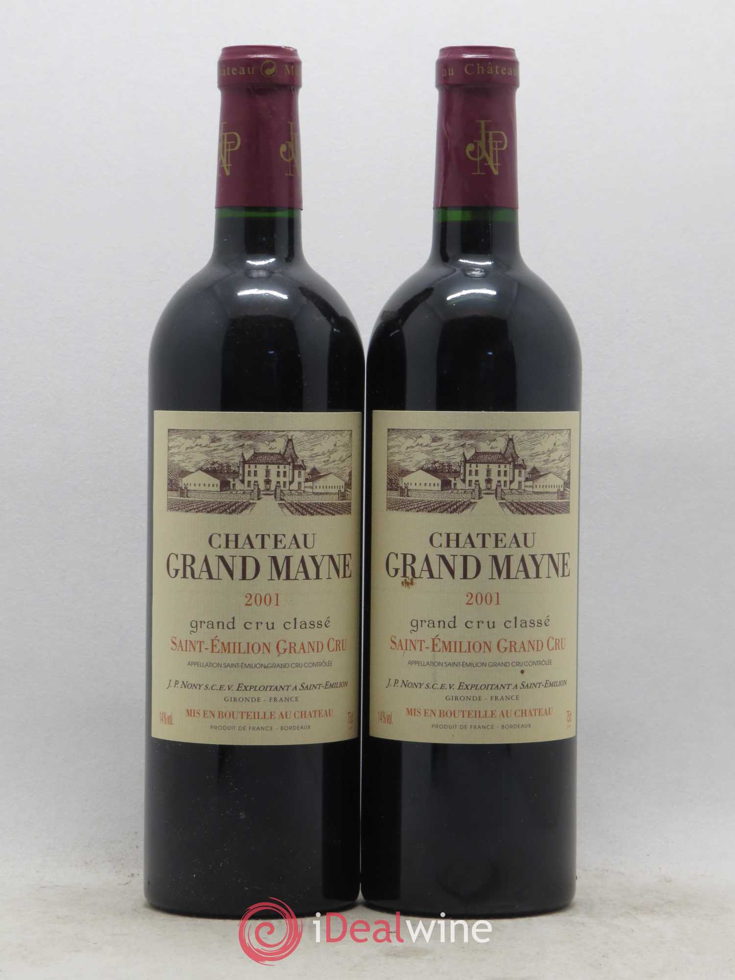 Château Grand Mayne Grand Cru Classé 2001 - Lot de 5 bouteilles - 2