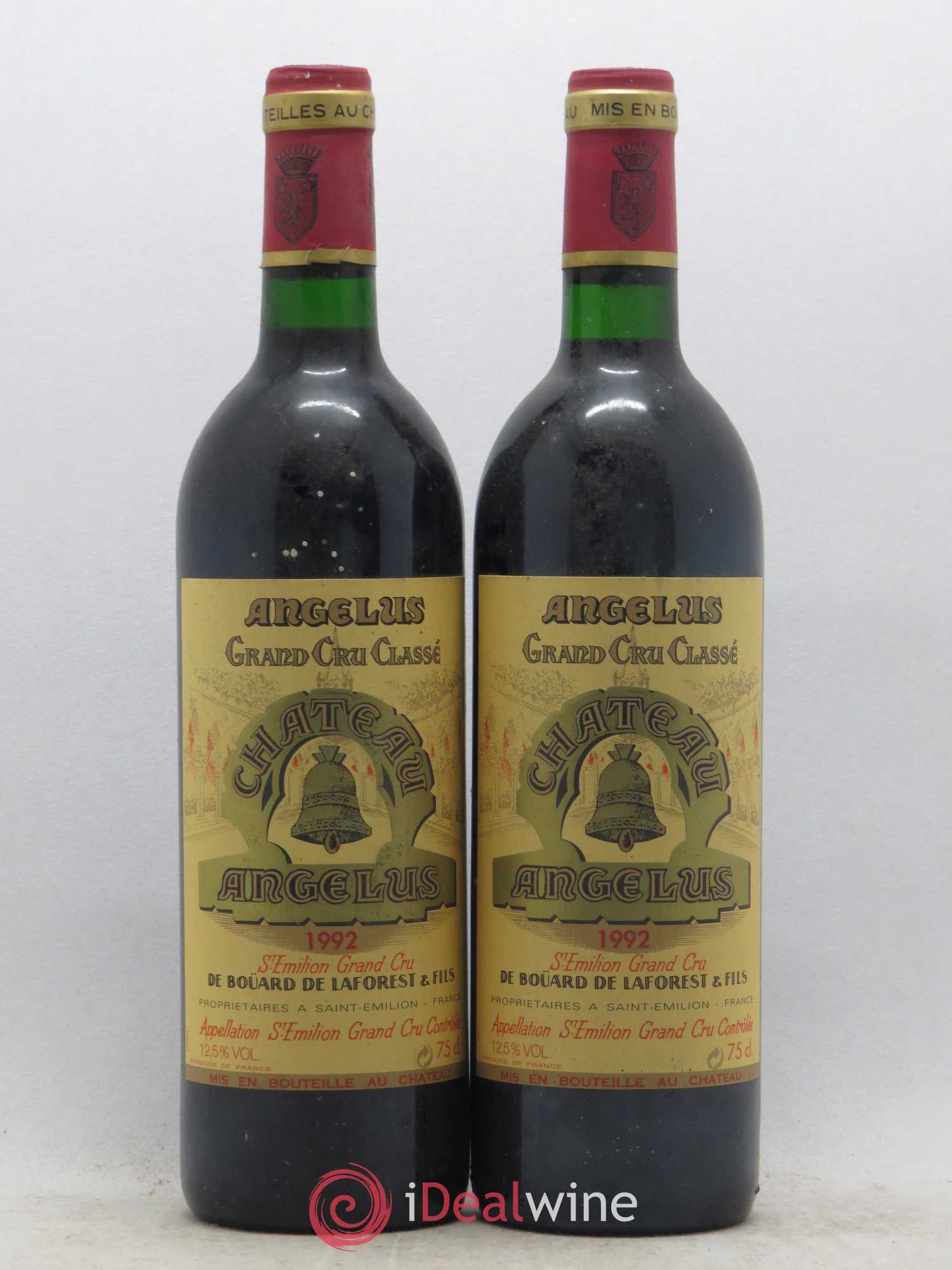 Château Angélus 1er Grand Cru Classé A 1992 - Lot de 2 bouteilles - 0