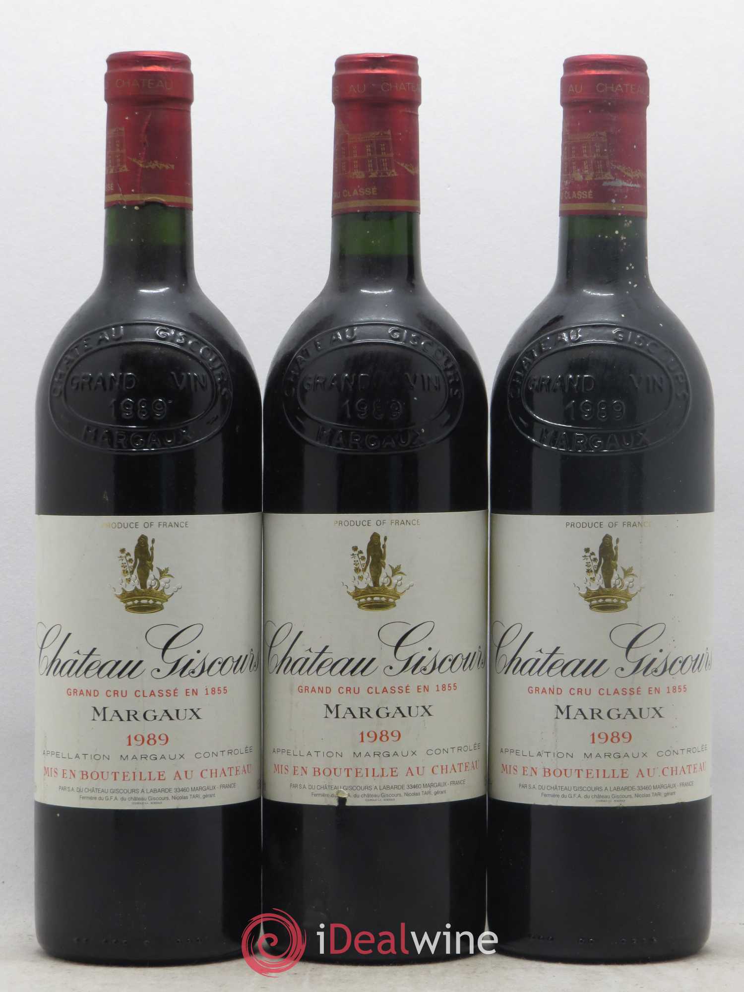 Château Giscours 3ème Grand Cru Classé 1989 - Lot de 3 bouteilles - 0