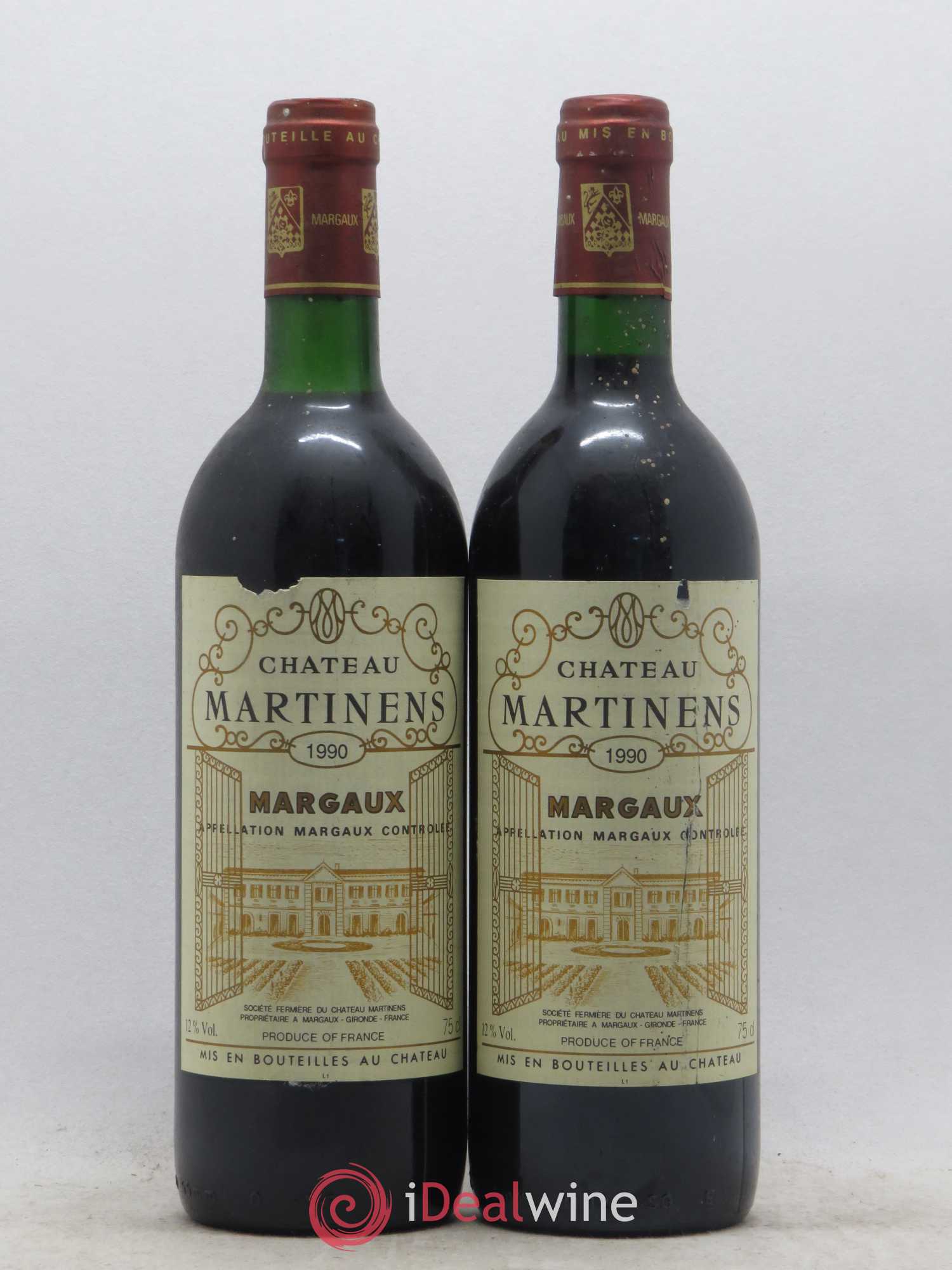 Château Martinens Cru Bourgeois 1990 - Lot de 2 bouteilles - 0